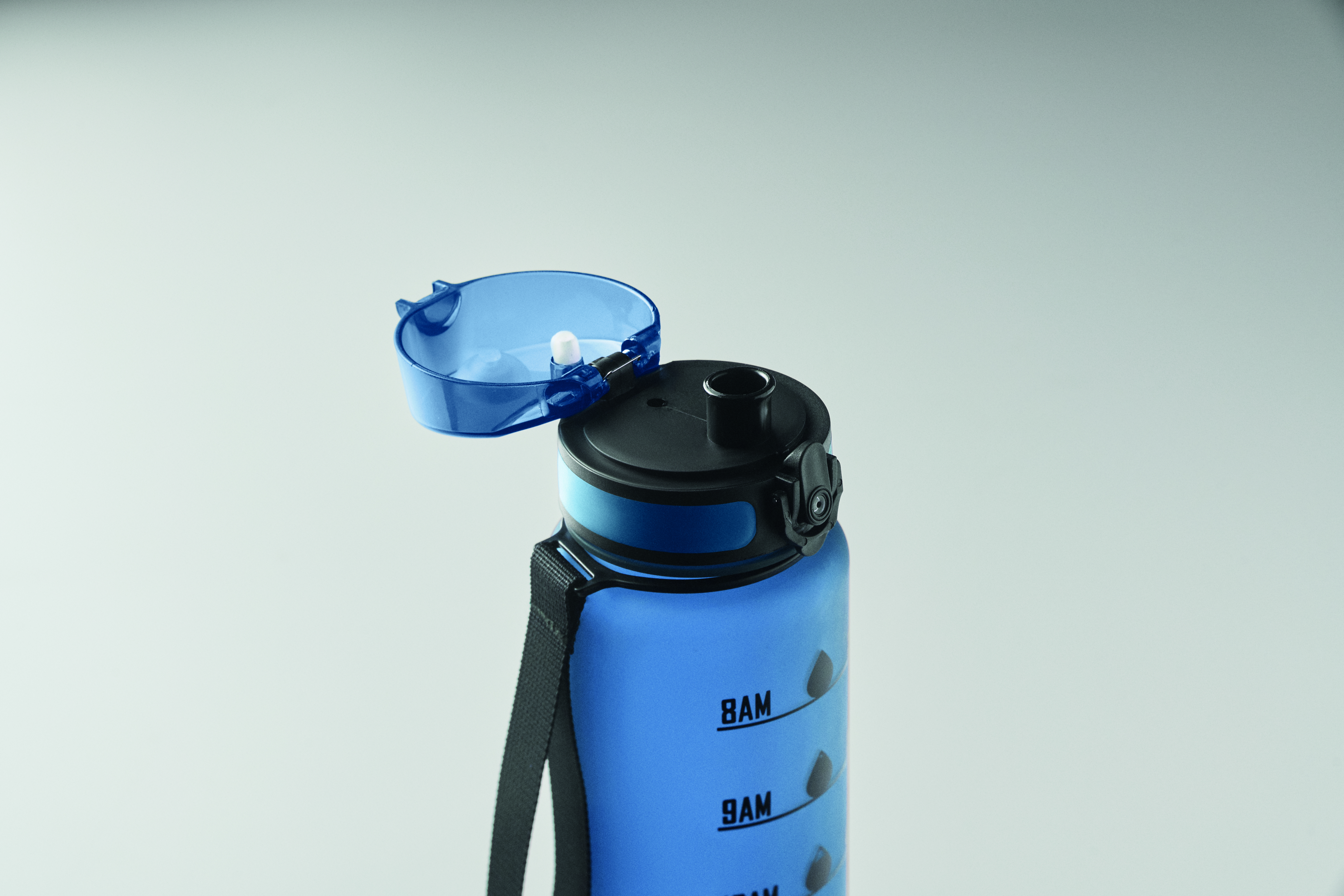 Sport-Trinkflasche RPET 1L ISFORDEN MARK – bedruckbar, mit Trageriemen