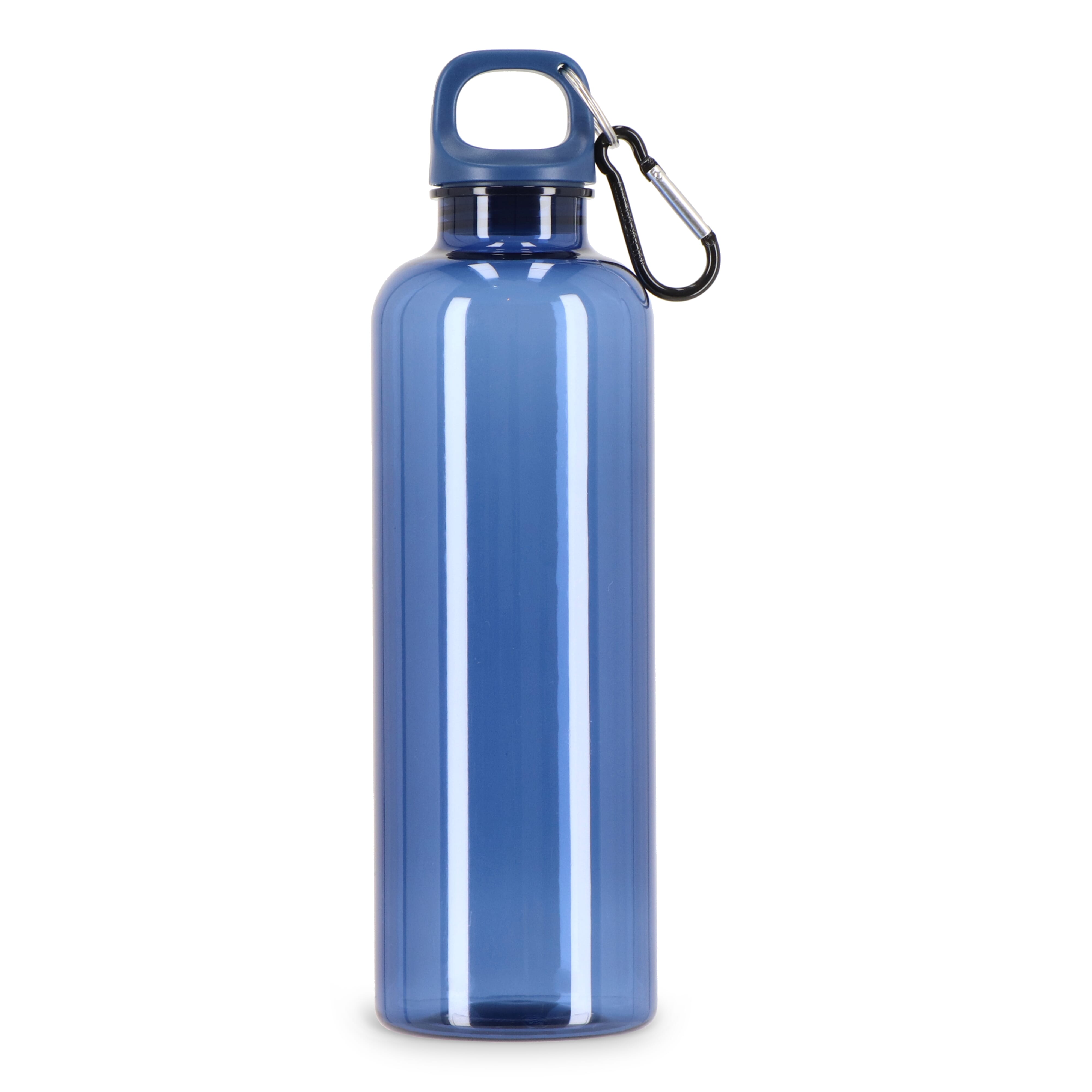 Trinkflasche R-PET 750 ml mit Karabiner – bedruckbar als Werbeartikel