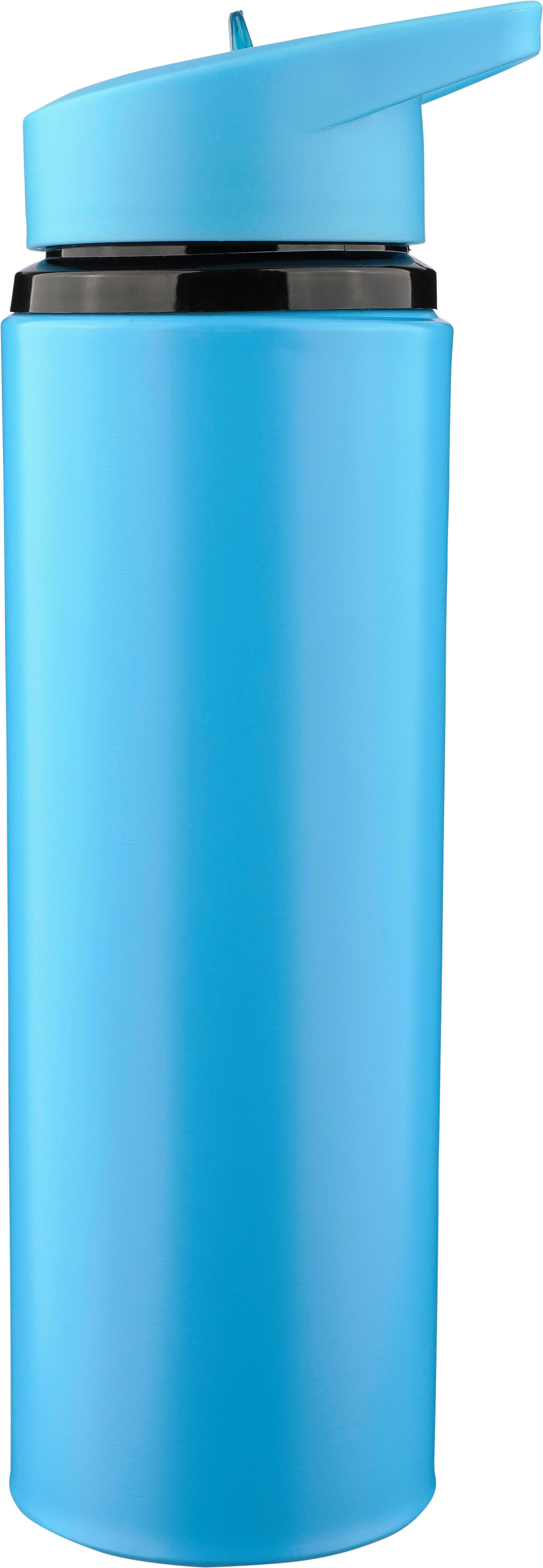 Trinkflasche Edelstahl 500 ml Zeno – recycelt, mit Strohhalm, bedruckbar