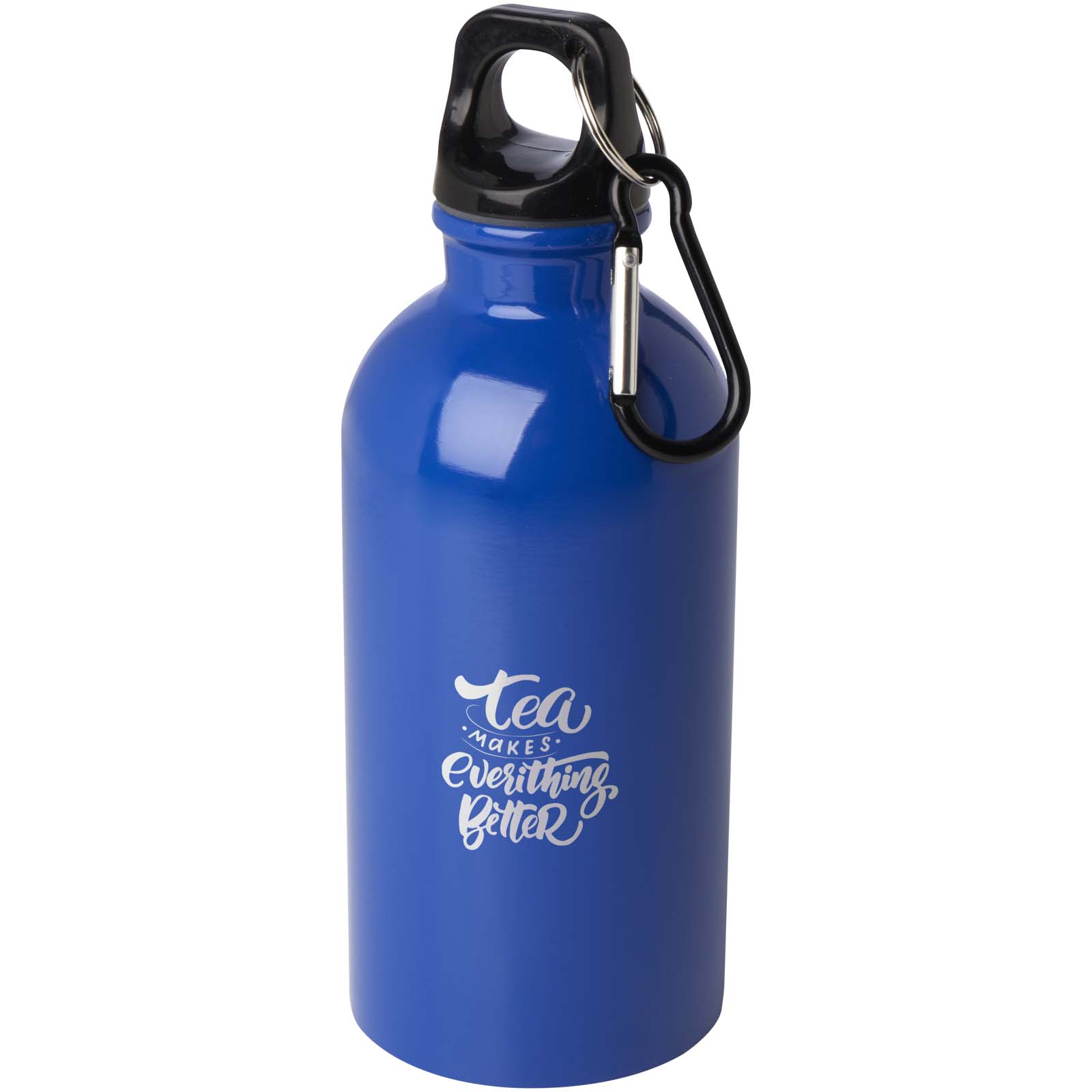 Edelstahl-Trinkflasche Oregon 400 ml, einwandig, mit Karabinerhaken
