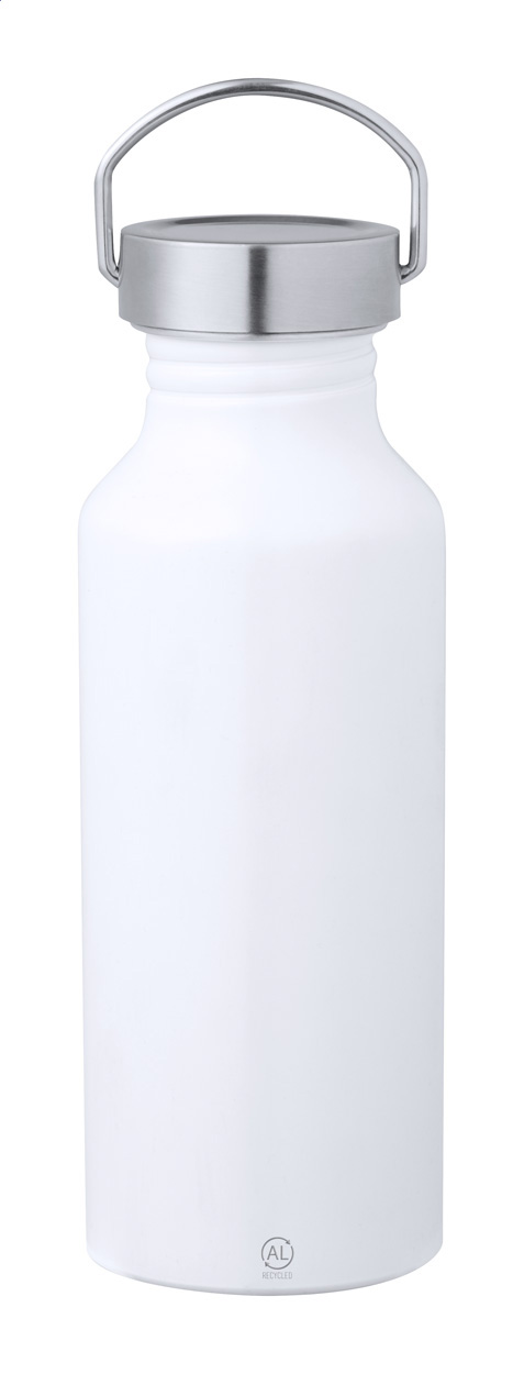Trinkflasche Agul 650 ml aus recyceltem Aluminium, bedruckbar