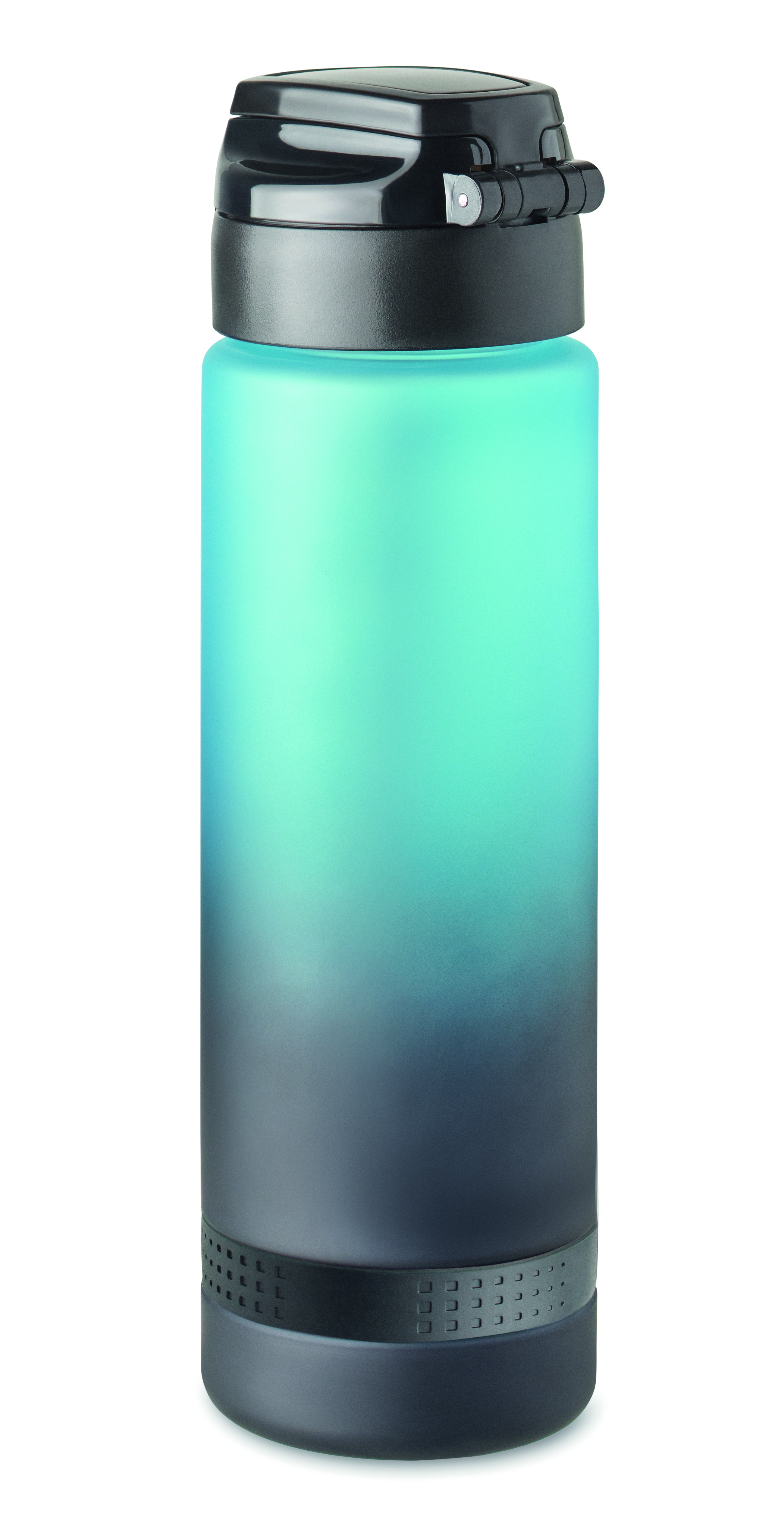 Sport-Trinkflasche RPET 1L LEVEL mit Zeitmarkierung & Flip-Top