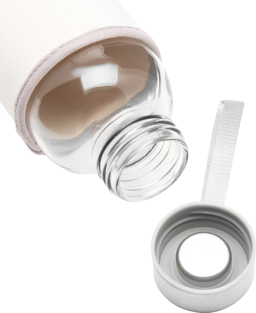 Glas-Trinkflasche TAKE WELL 450 ml mit Schutzhülle, bedruckbar