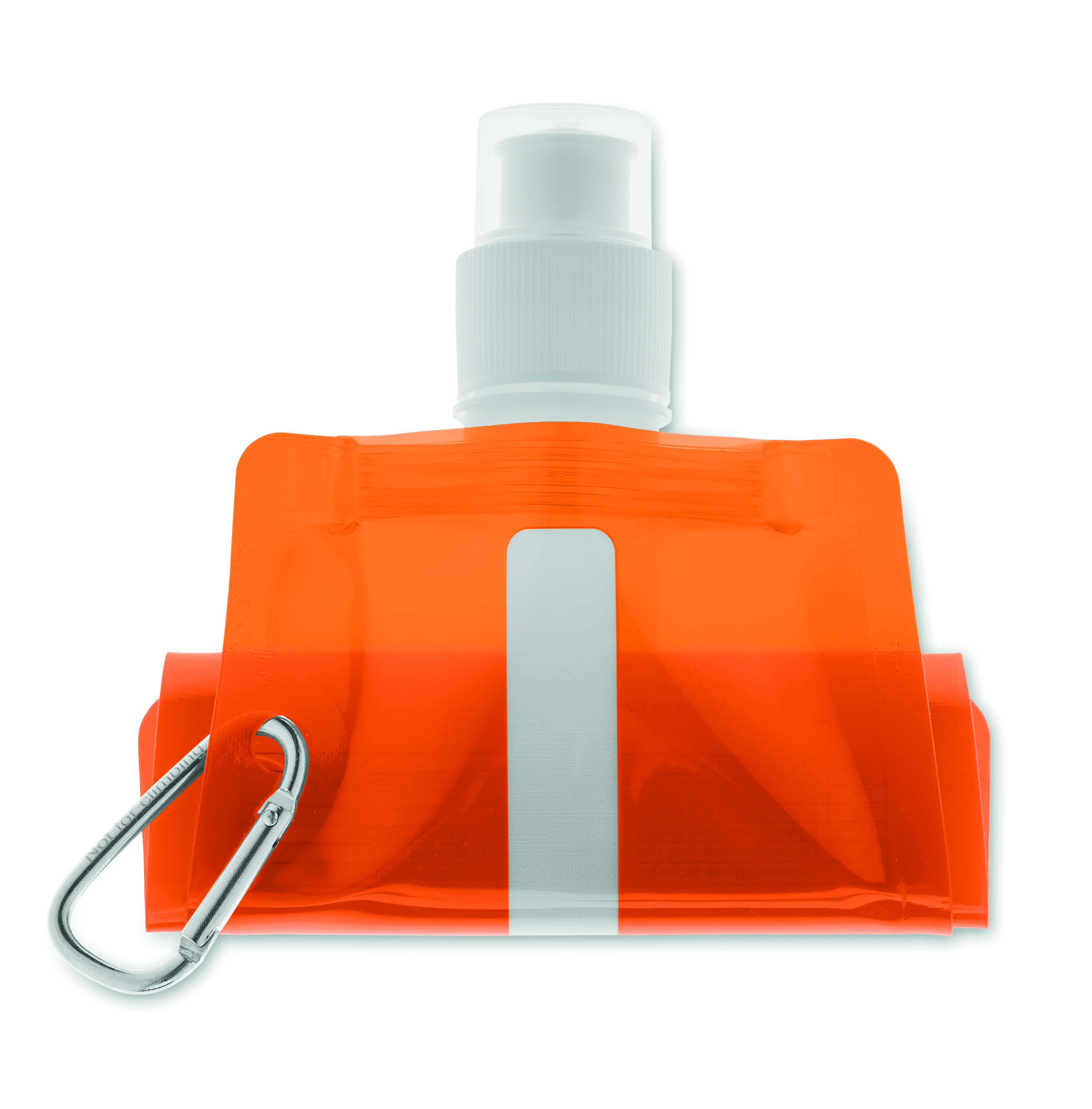 Faltbare Wasserflasche GATES aus PET, 480 ml – bedruckbar