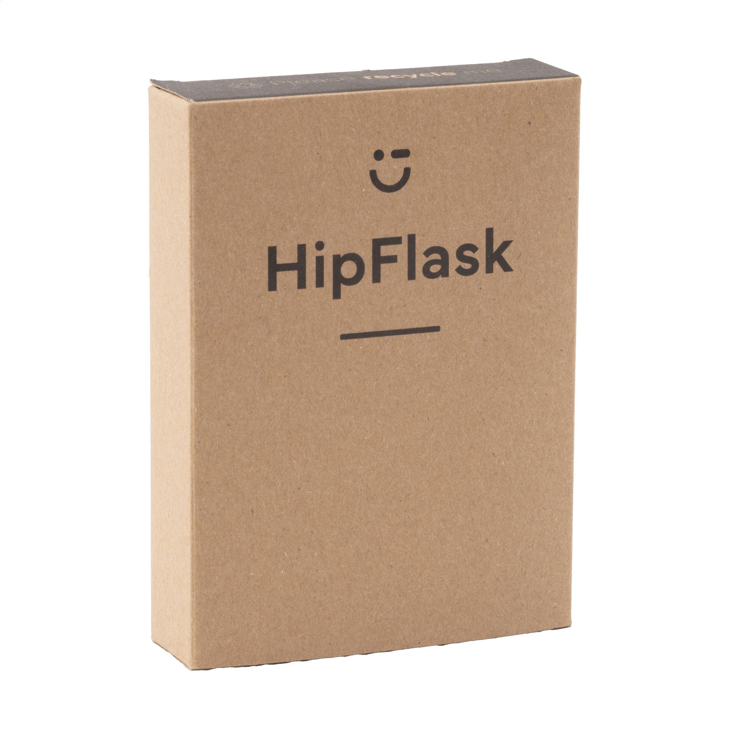 Flachmann HipFlask 200 ml Edelstahl, gebürstet – bedruckbar