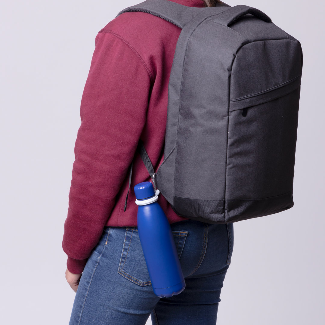 Flaschenhalter Gotan aus Silikon mit Aluminiumkarabiner, bedruckbar