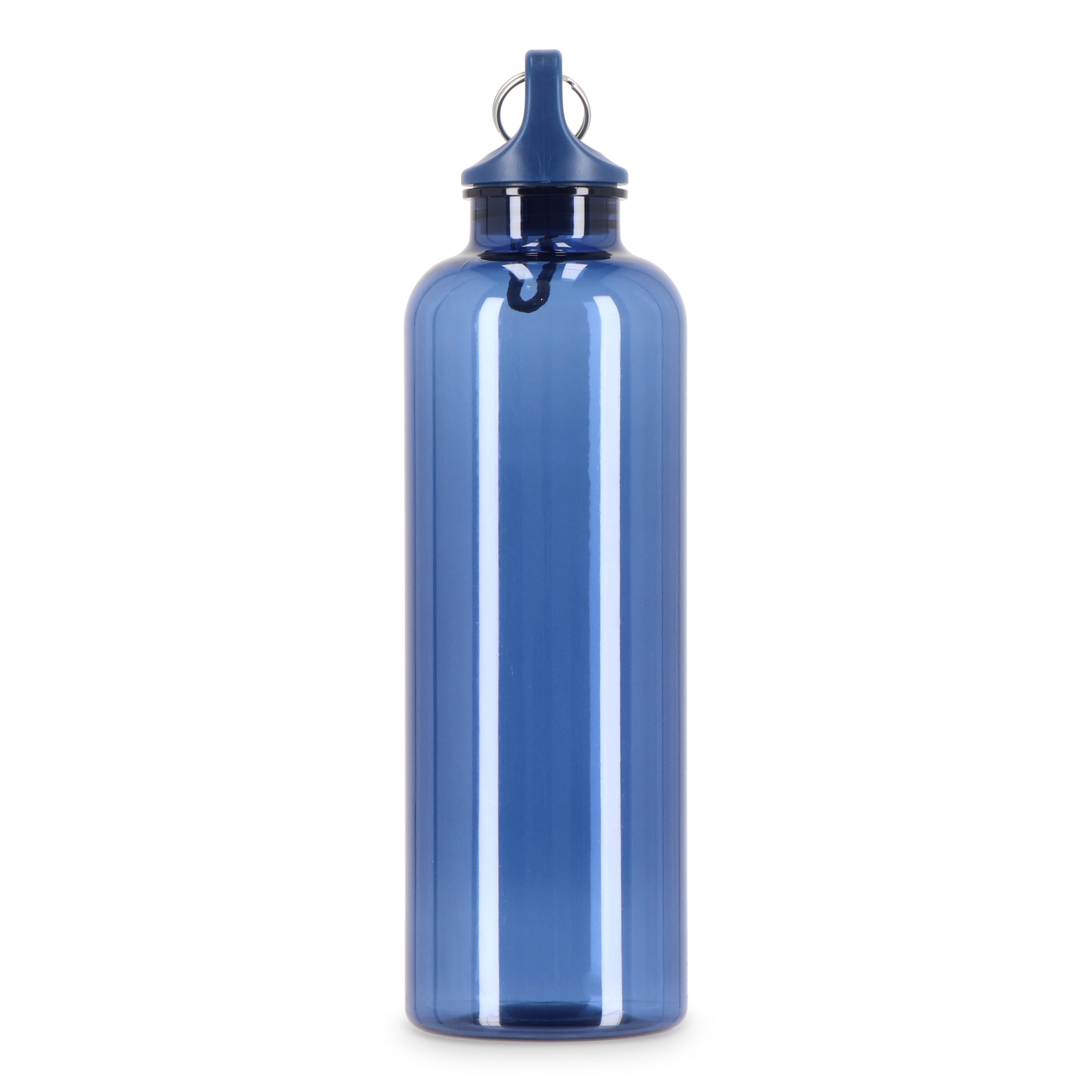 Trinkflasche R-PET 750 ml mit Karabiner – bedruckbar als Werbeartikel