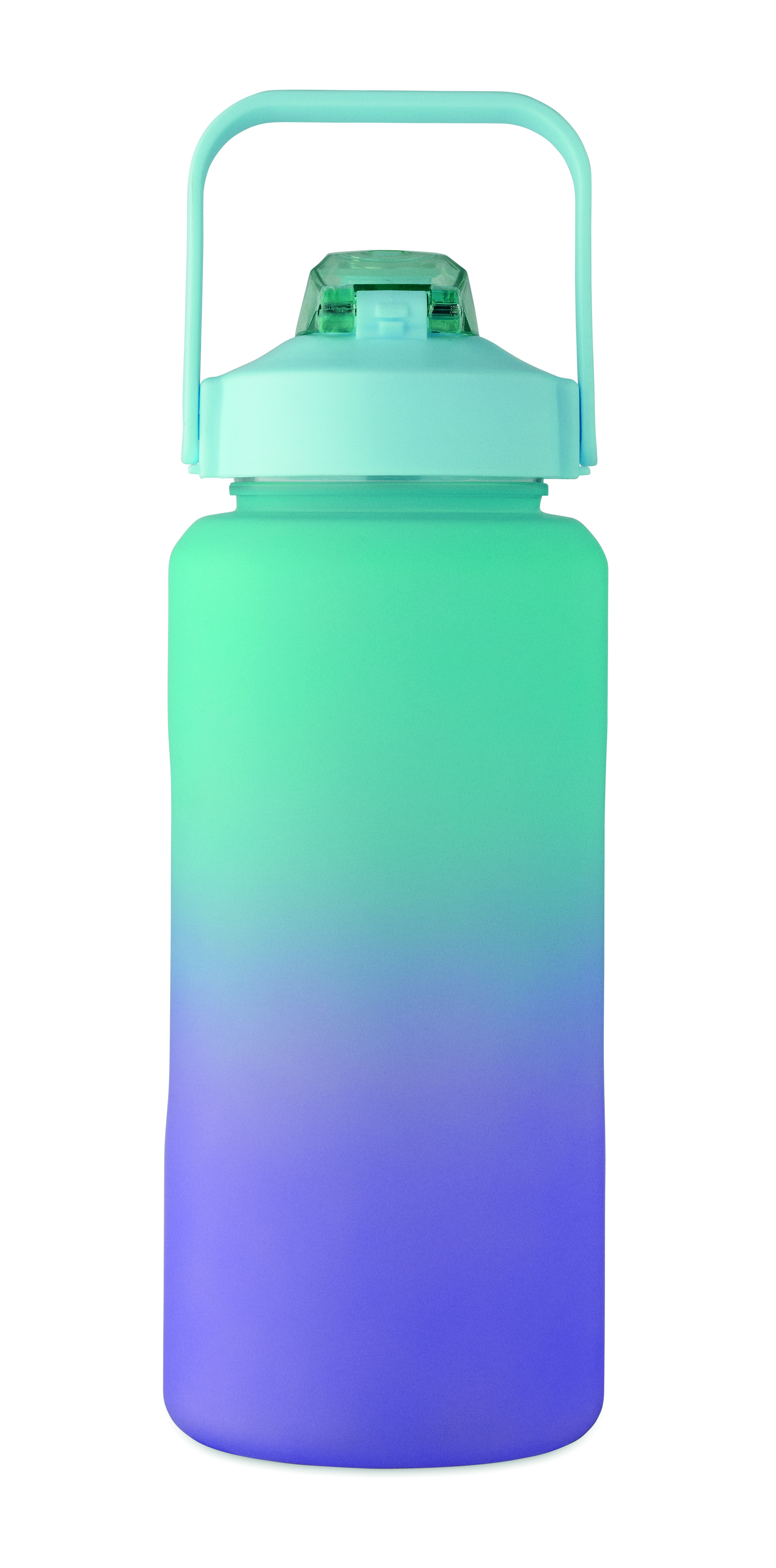 RPET-Trinkflasche 2000ml ACTIVATE MAX mit Trinkhalm & Henkel