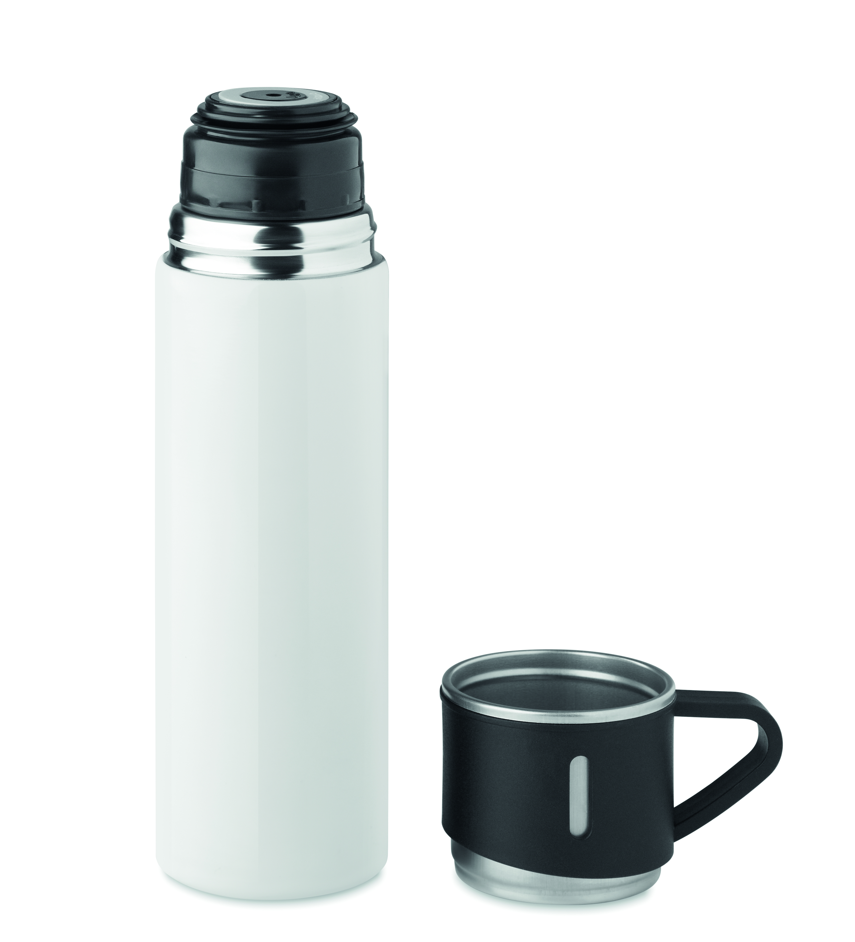 Isolierflasche Edelstahl 420 ml mit Becher-Set TONIA bedruckbar