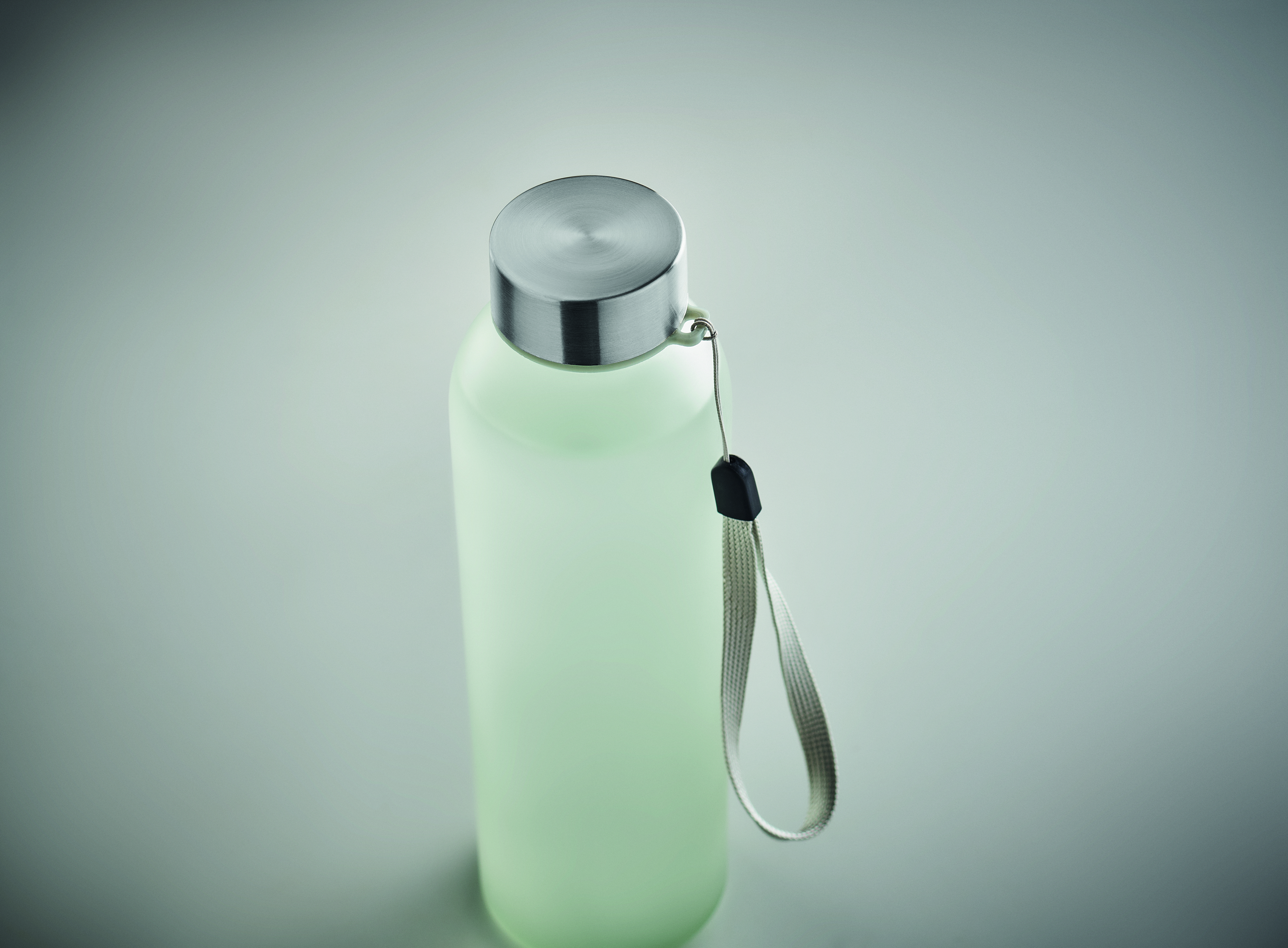 Glasflasche 500ml OLMA – Kalk-Natron-Glas, Edelstahldeckel, bedruckbar