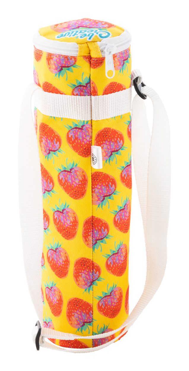 Flaschen-Kühltasche CreaCool Aqua aus RPET, für 1,5 l, bedruckbar