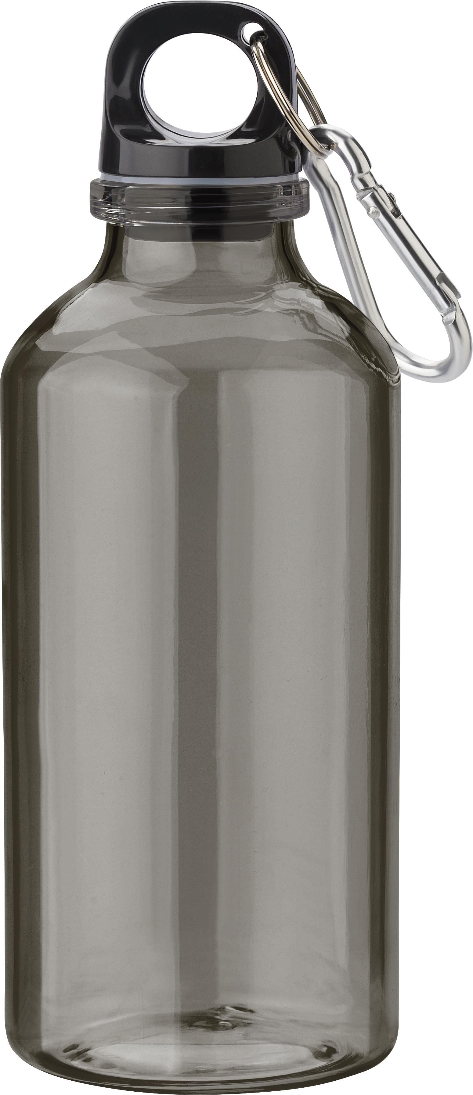 rPET-Trinkflasche Nancy 400 ml mit Karabiner – bedruckbar