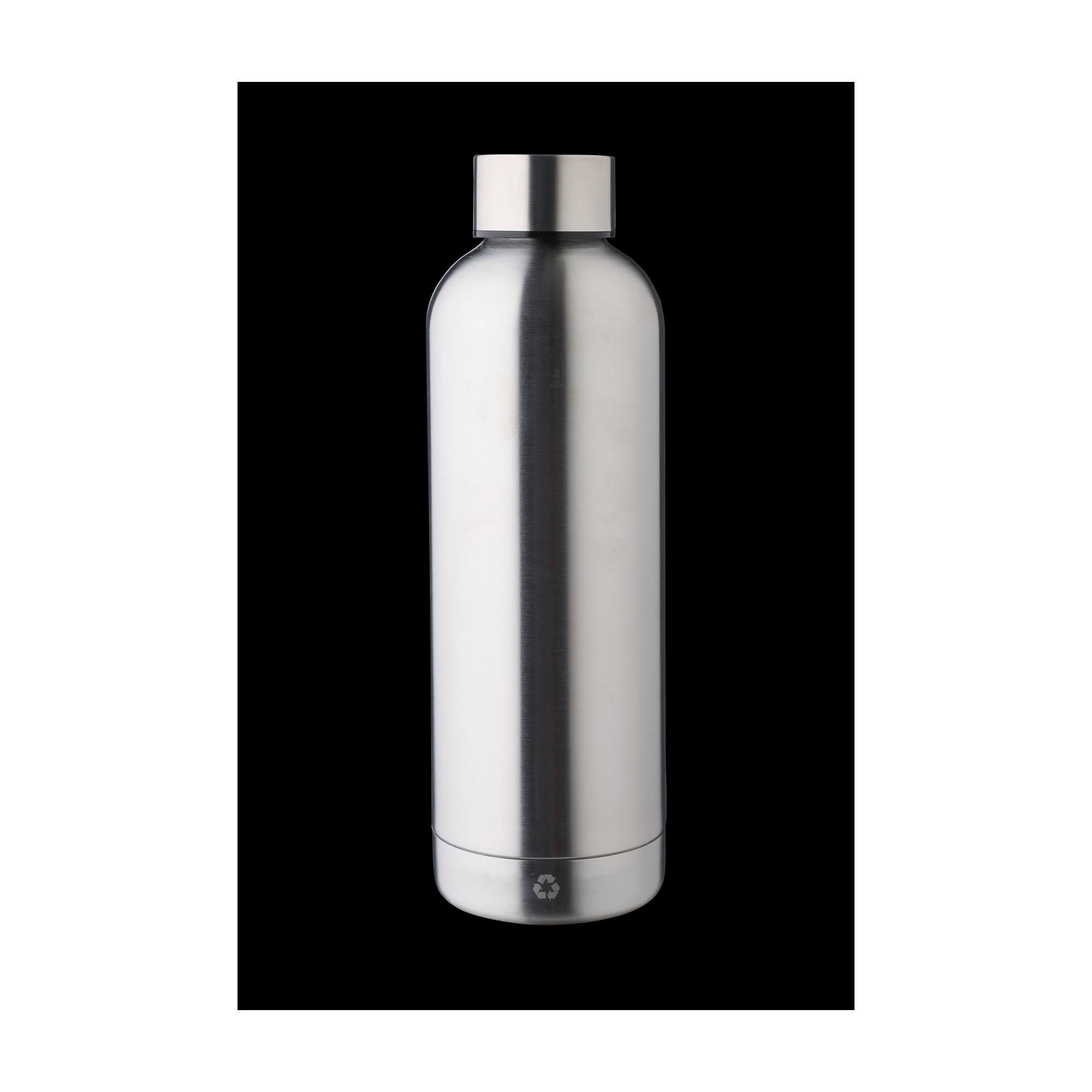 Edelstahl-Trinkflasche recycelt, 500 ml, doppelwandig, bedruckbar