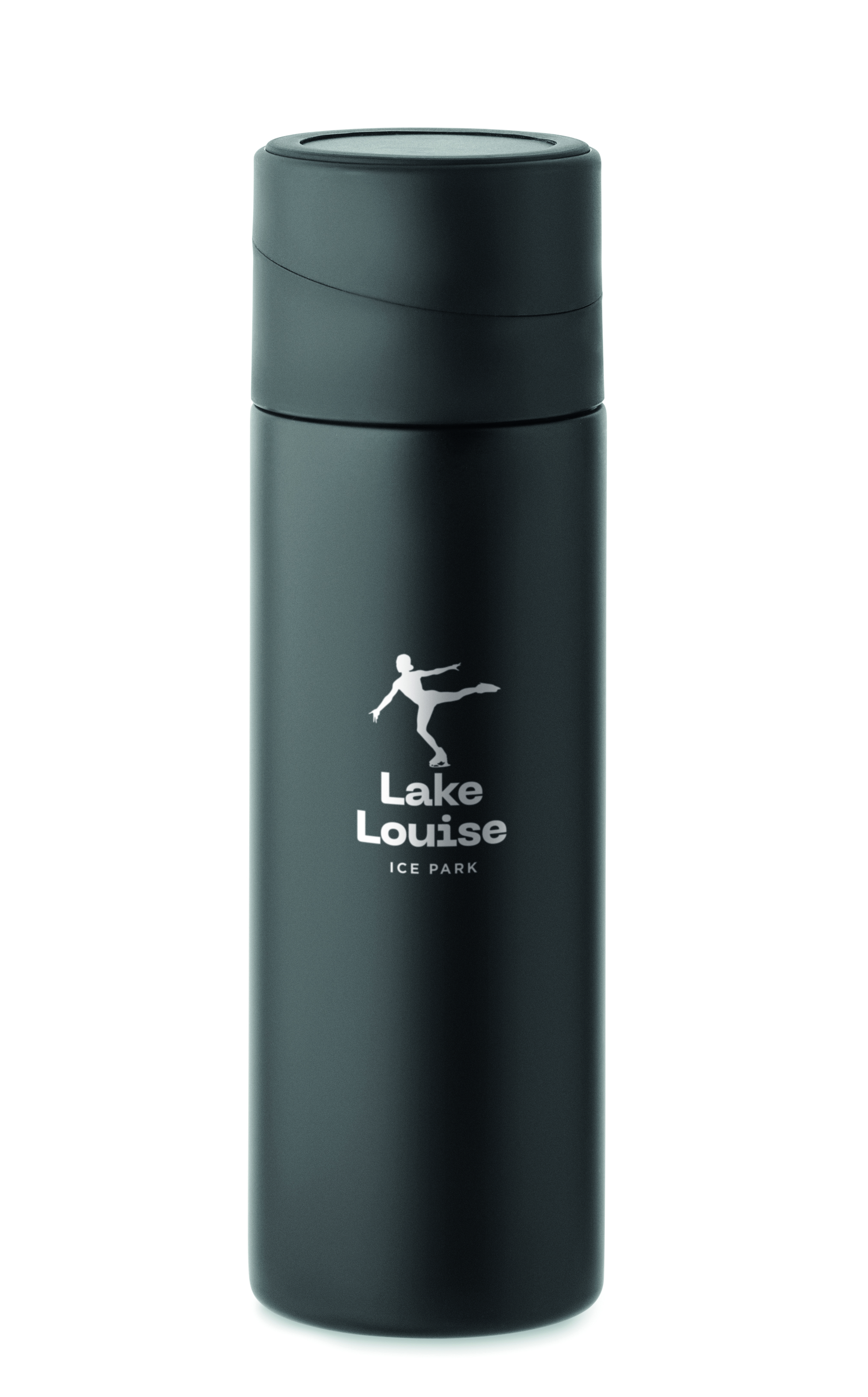Doppelwandige Edelstahl-Isolierflasche 420 ml mit Smartphone-Halterung