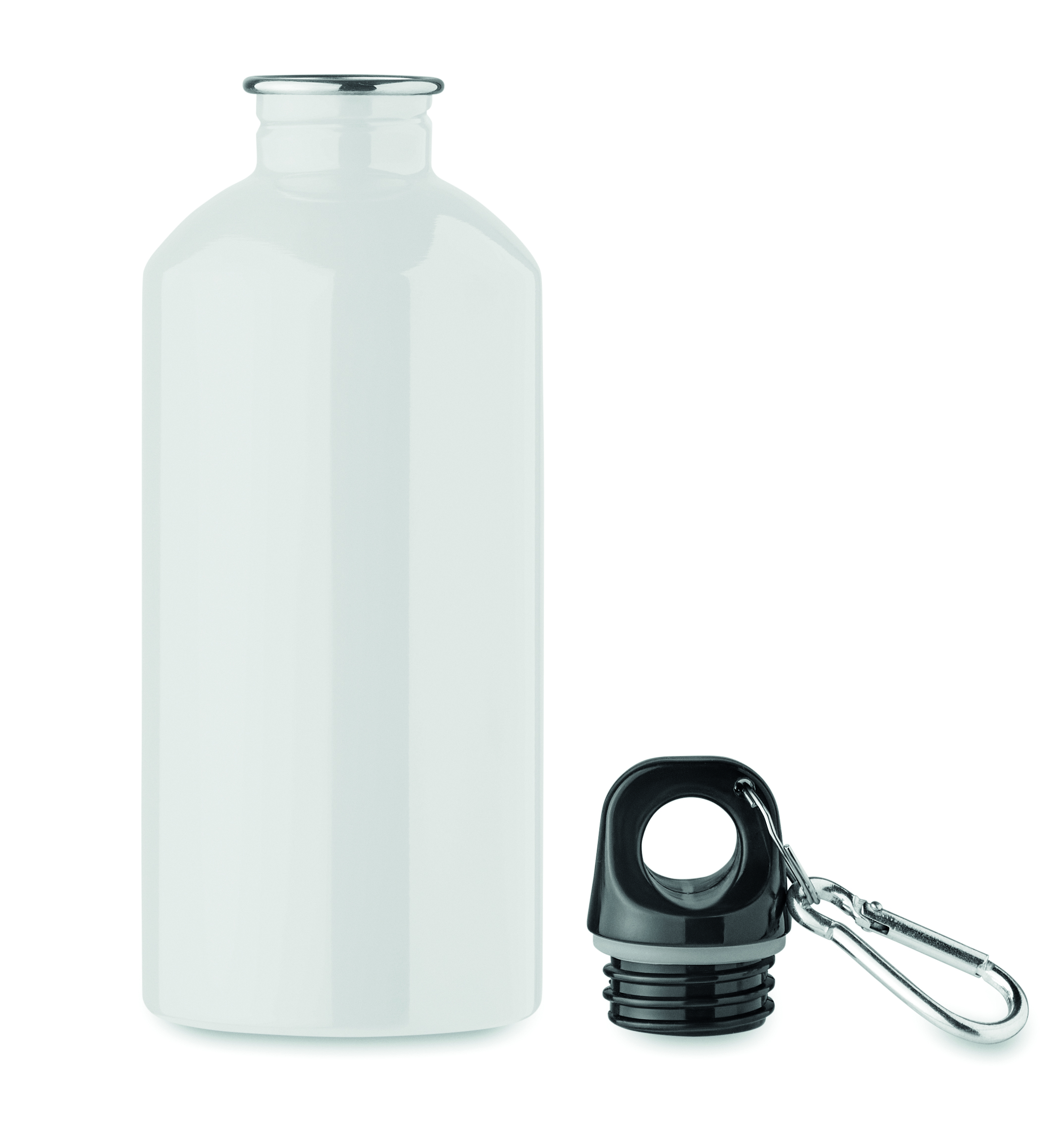 Trinkflasche Edelstahl 500 ml REMID MOSS mit Karabiner, bedruckbar
