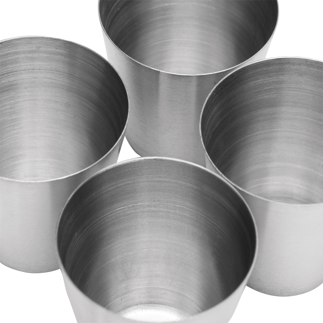 Flachmann-Set GENTLEMAN aus Edelstahl, 7-teilig, ca. 210 ml, bedruckbar
