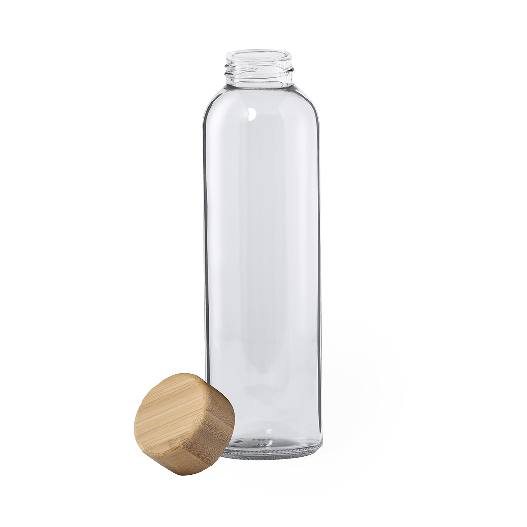 Trinkflasche Yonsol – Glasflasche 500 ml mit Bambus-Schraubverschluss