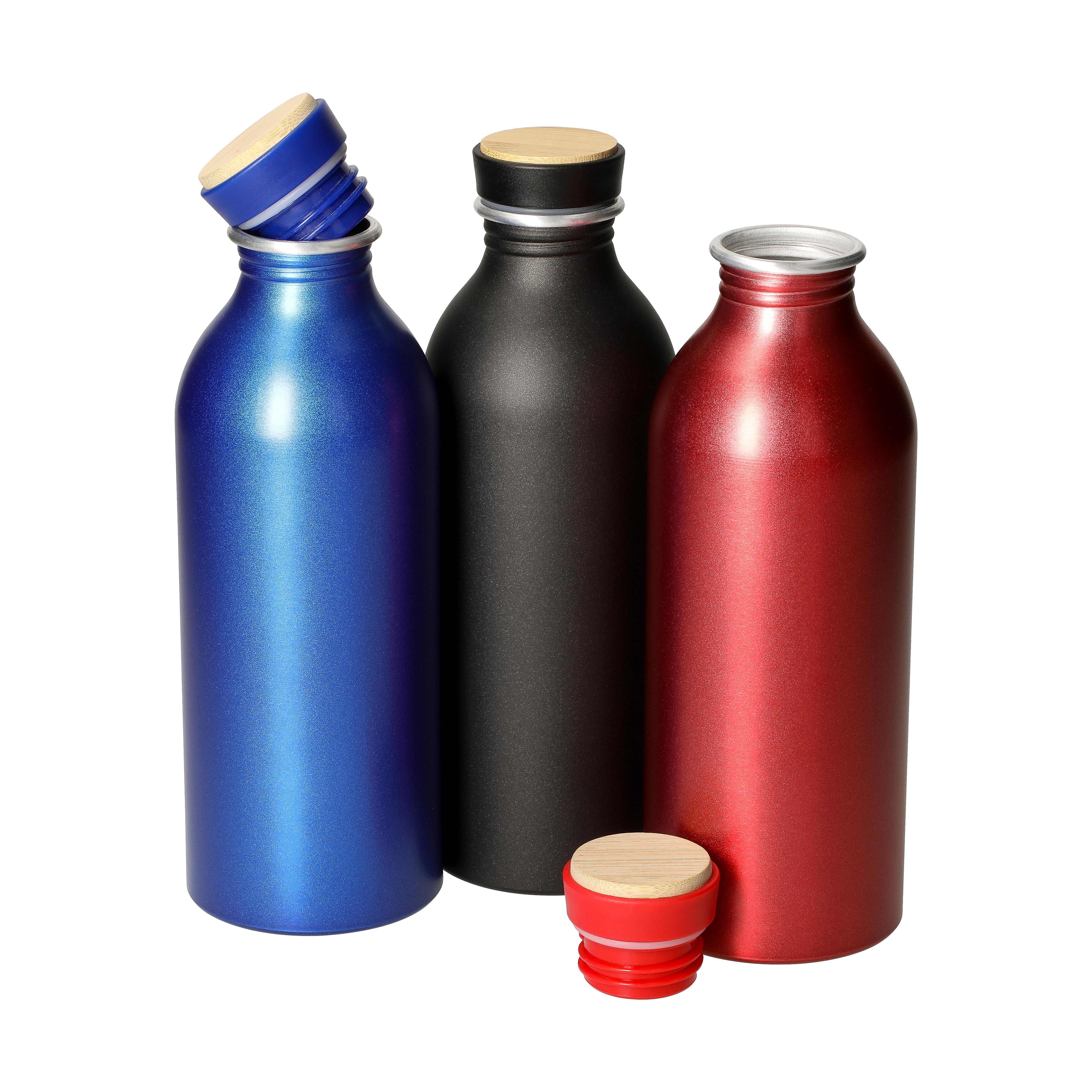 Aluminiumflasche "Breeze" 650 ml mit Bambus-Deckel, bedruckbar