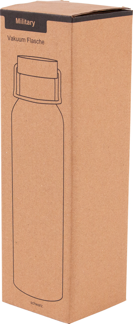 Vakuum-Isolierflasche MILITARY 650 ml Edelstahl doppelwandig, bedruckbar