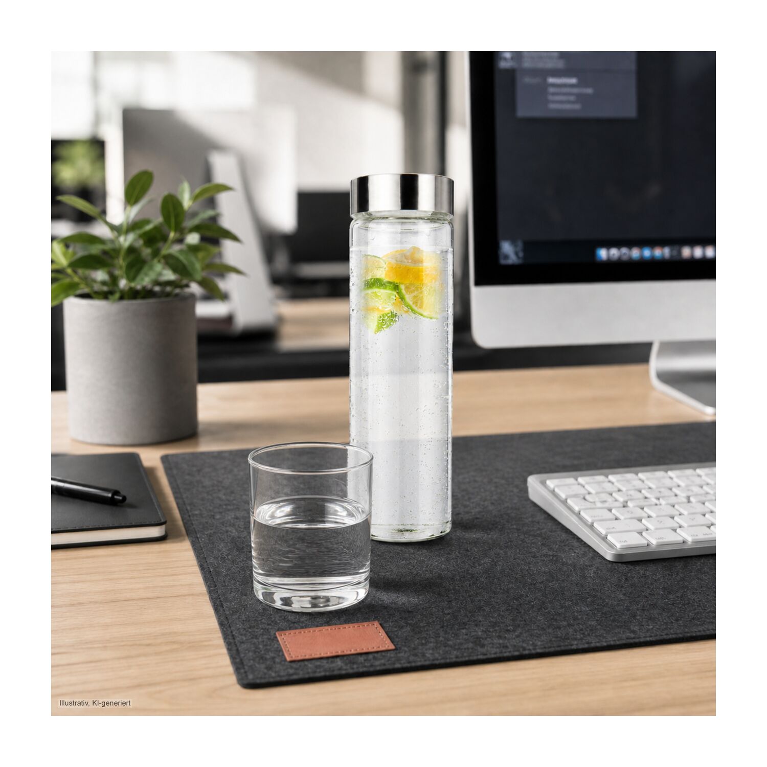 ROMINOX® Glaskaraffe Fiola 500 ml Borosilikatglas – bedruckbar