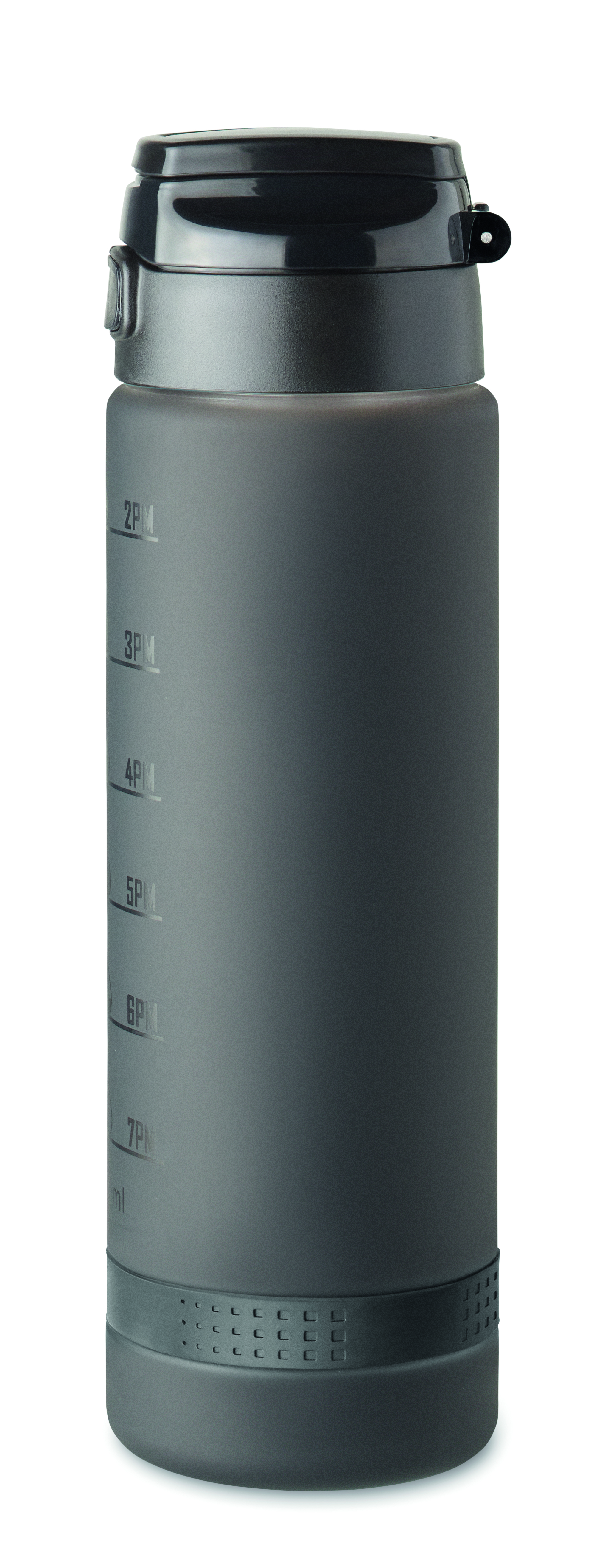 Sport-Trinkflasche RPET 1L LEVEL mit Zeitmarkierung & Flip-Top