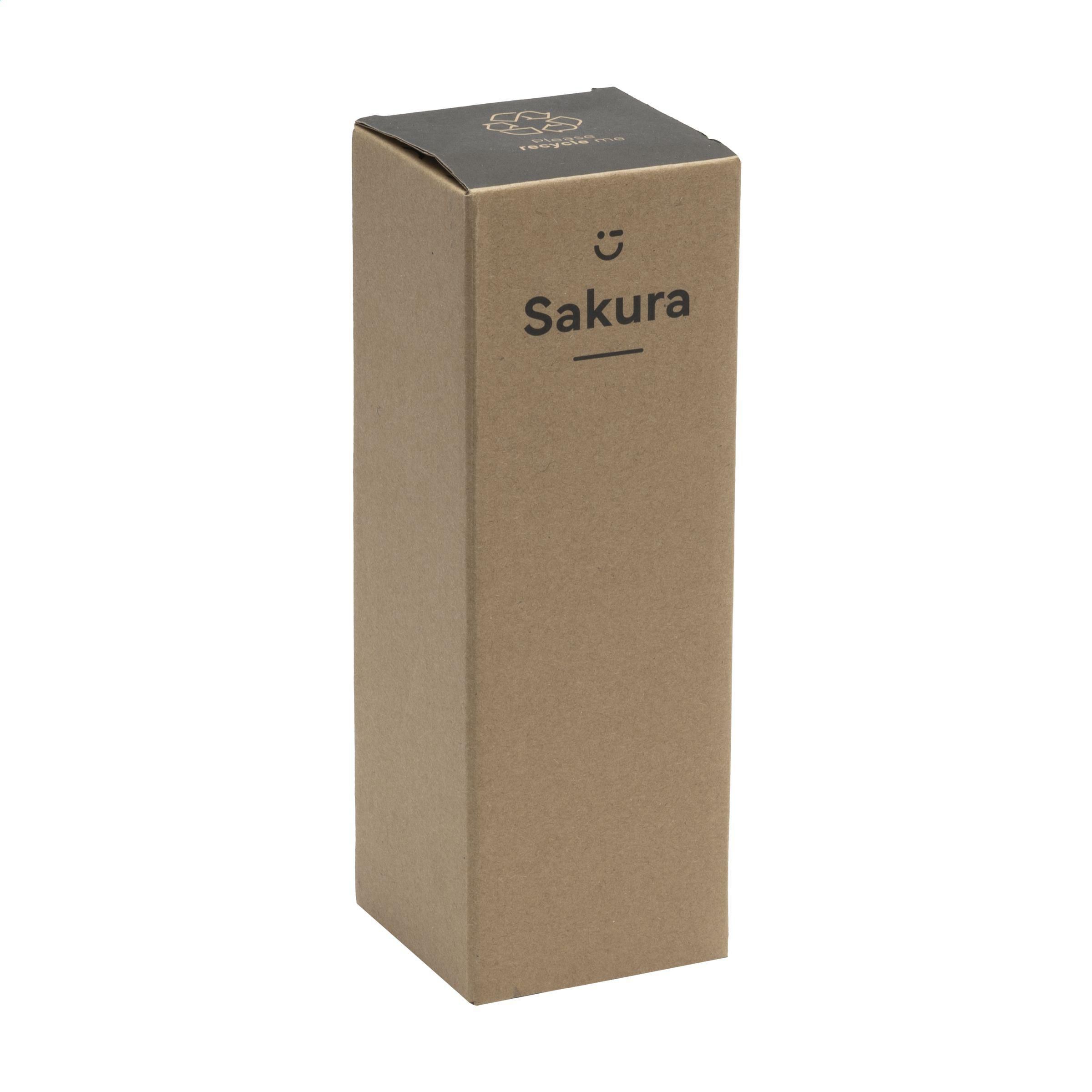 Thermoflasche Sakura 360 ml Edelstahl mit Bambus & Teesieb
