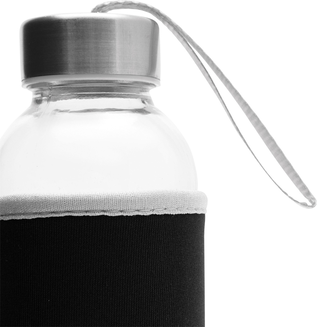 Glas-Trinkflasche TAKE WELL 450 ml mit Schutzhülle, bedruckbar