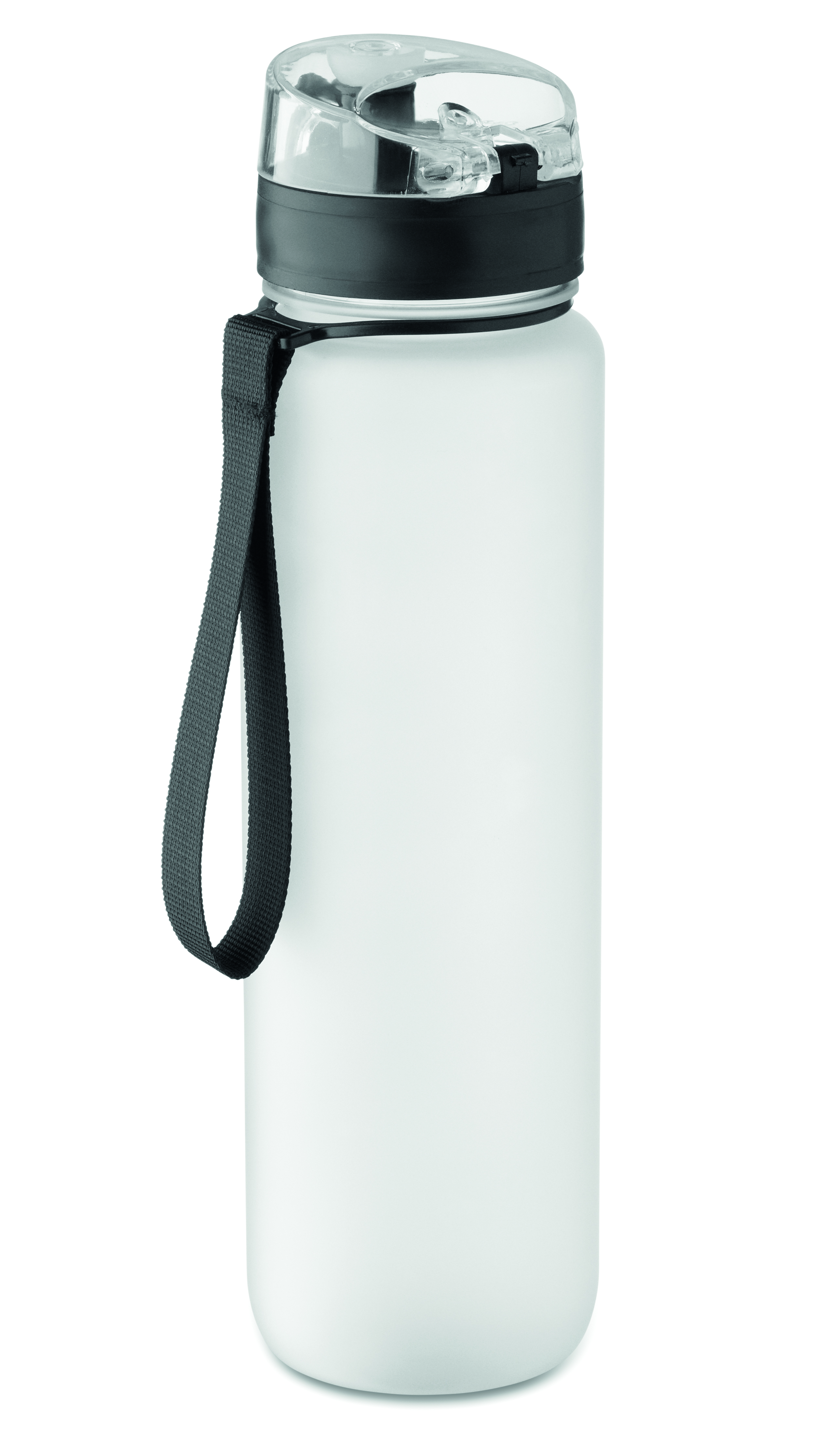 Sport-Trinkflasche RPET 1L ISFORDEN MARK – bedruckbar, mit Trageriemen