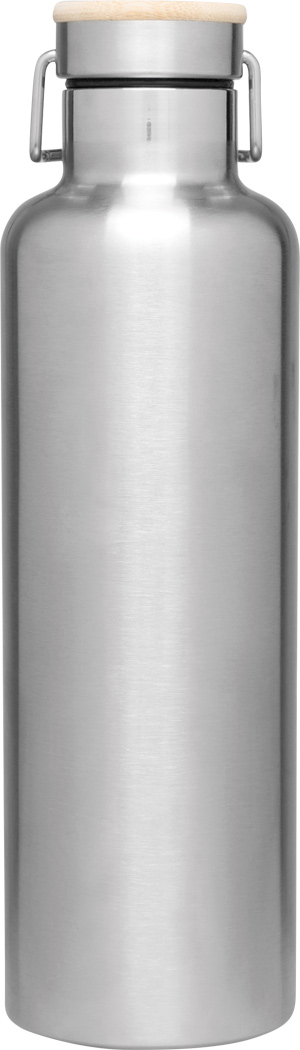 Vakuum-Isolierflasche JUMBO MILITARY 1000 ml Edelstahl mit Bambusdeckel