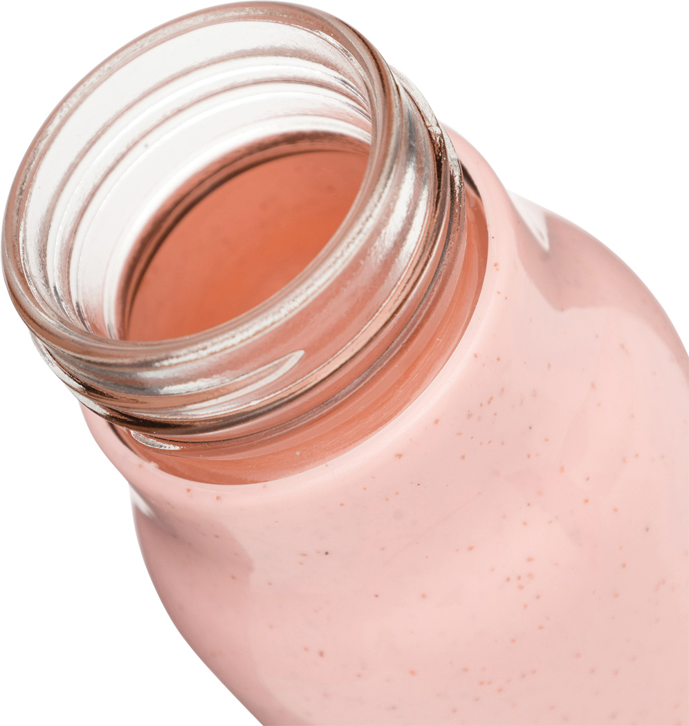 Glas-Trinkflasche ECO DRINK 300 ml mit Kunststoff-Ummantelung