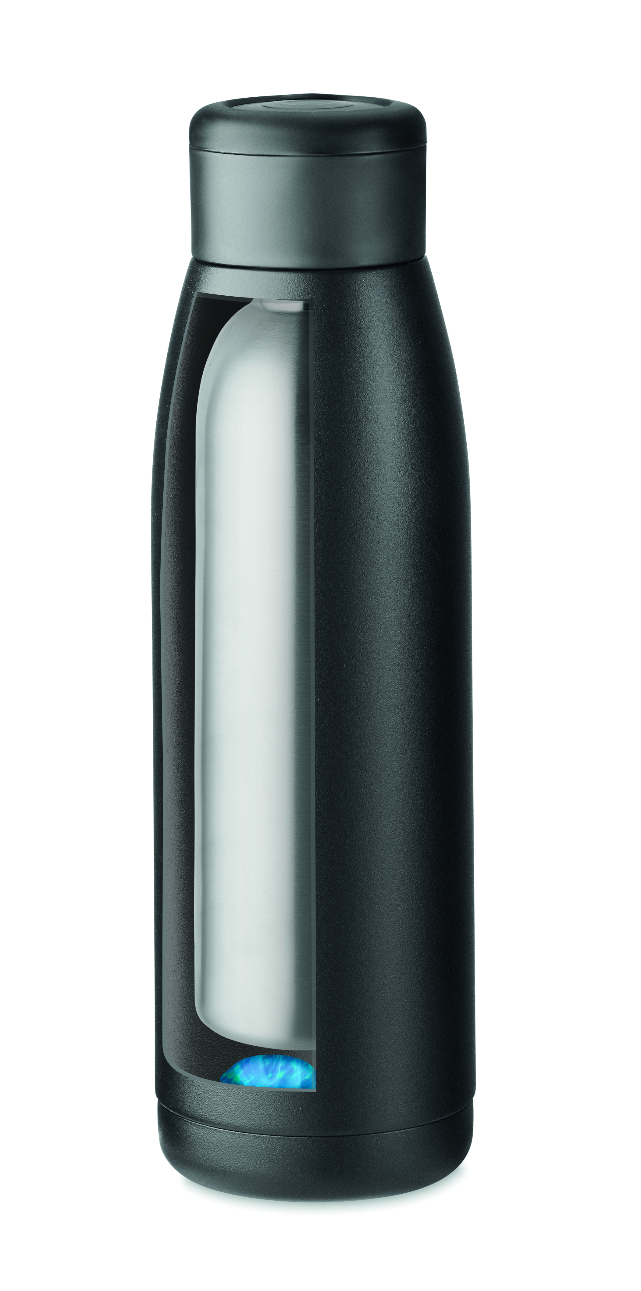 Doppelwandige Trinkflasche CALEFRIO 400 ml, recycelter Edelstahl