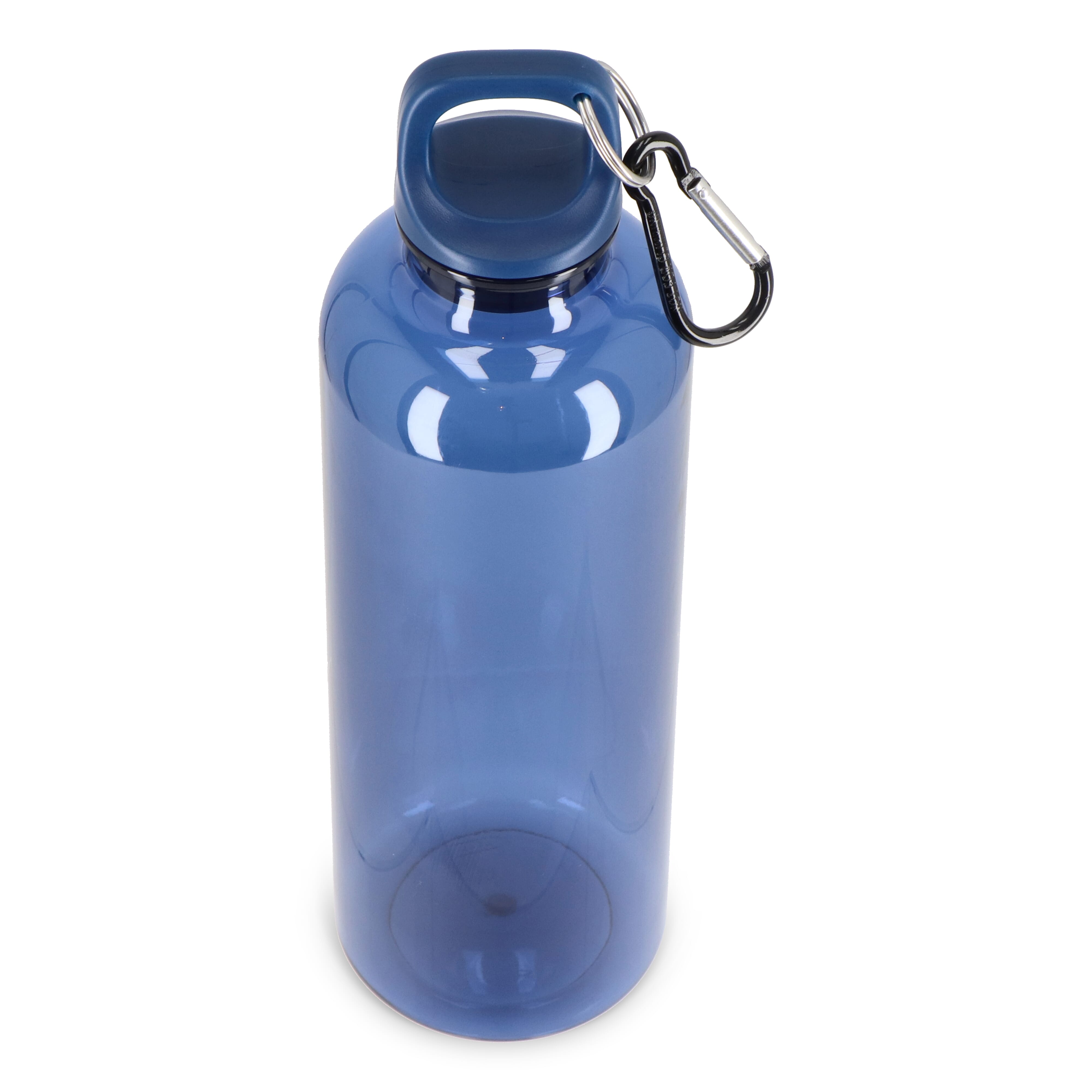Trinkflasche R-PET 750 ml mit Karabiner – bedruckbar als Werbeartikel