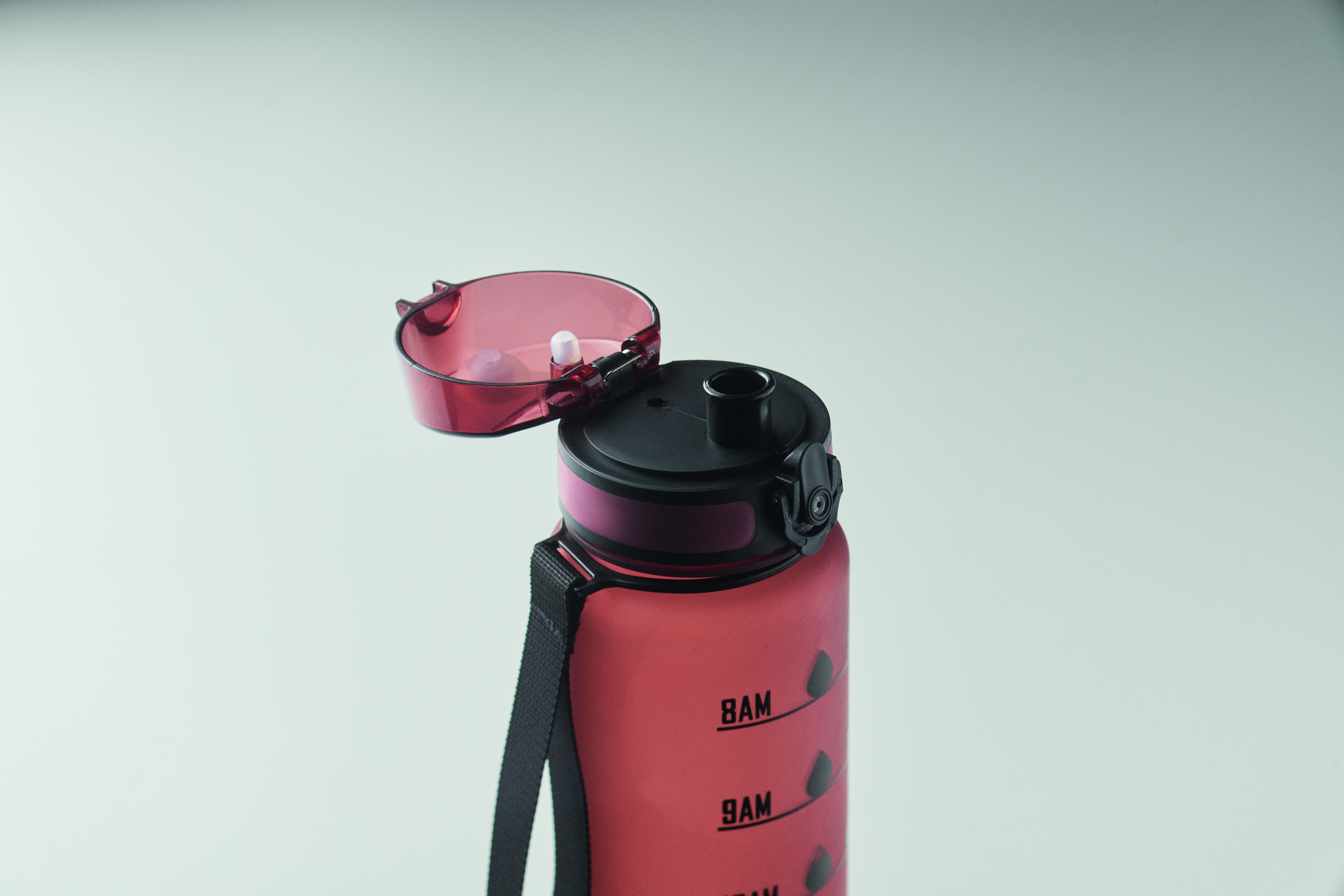 Sport-Trinkflasche RPET 1L ISFORDEN MARK – bedruckbar, mit Trageriemen
