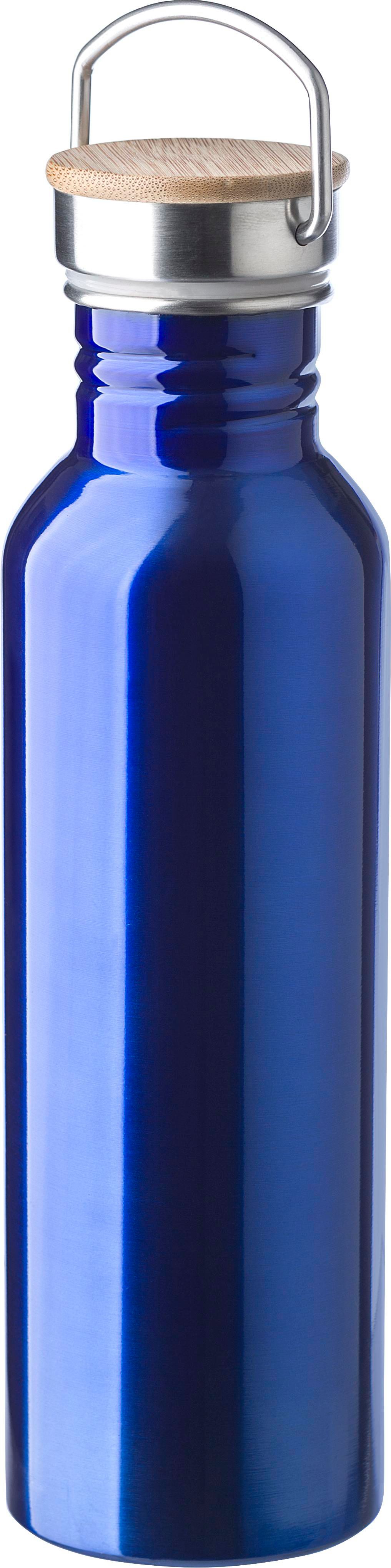 Edelstahl Trinkflasche 700 ml mit Bambus-Schraubverschluss bedruckbar