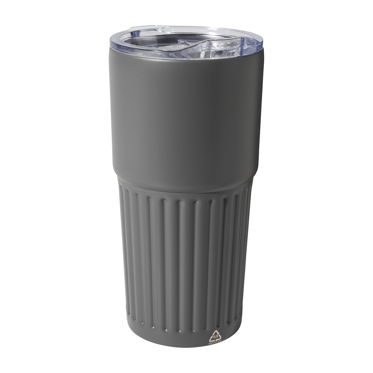 Thermobecher Streaky Tall 600 ml, recycelter Edelstahl, bedruckbar