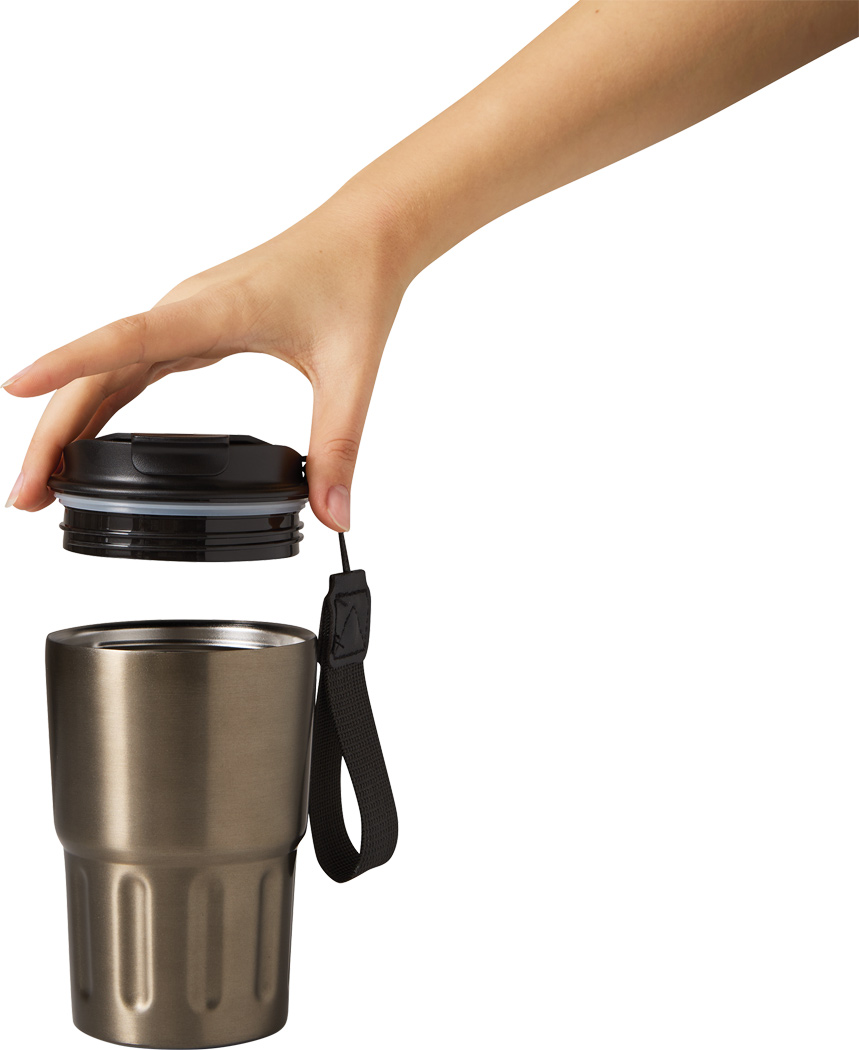Vakuum-Trinkbecher TRAVEL MUG Edelstahl 400 ml, doppelwandig – bedruckbar