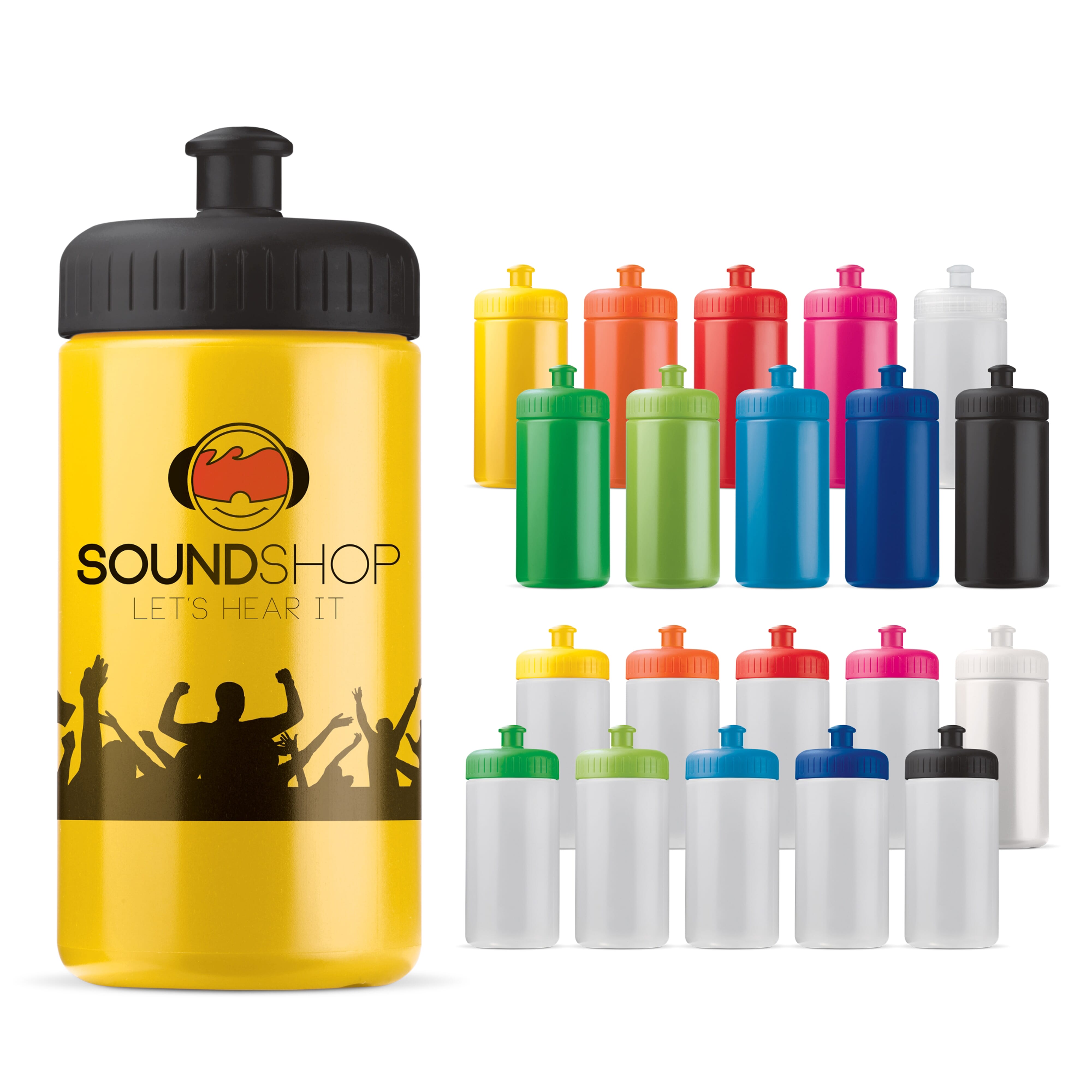 Sportflasche classic 500ml aus PP – bedruckbar, BPA-frei