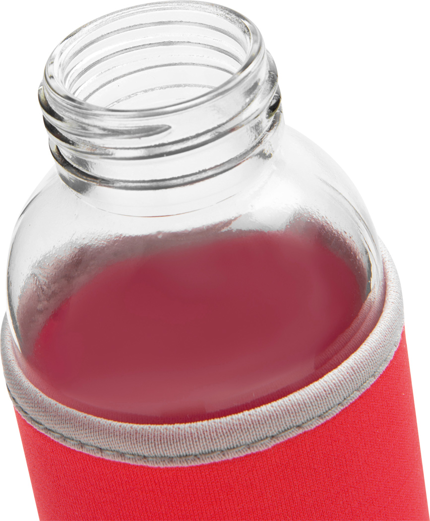 Glas-Trinkflasche TAKE WELL 450 ml mit Schutzhülle, bedruckbar