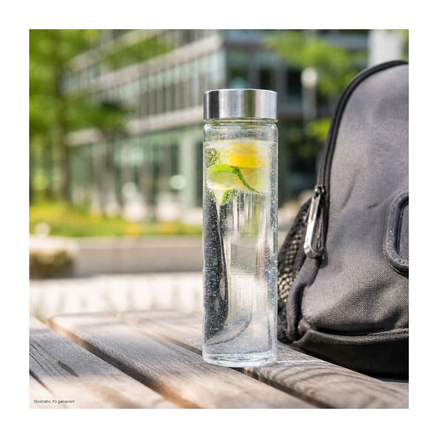 ROMINOX® Glaskaraffe Fiola 500 ml Borosilikatglas – bedruckbar