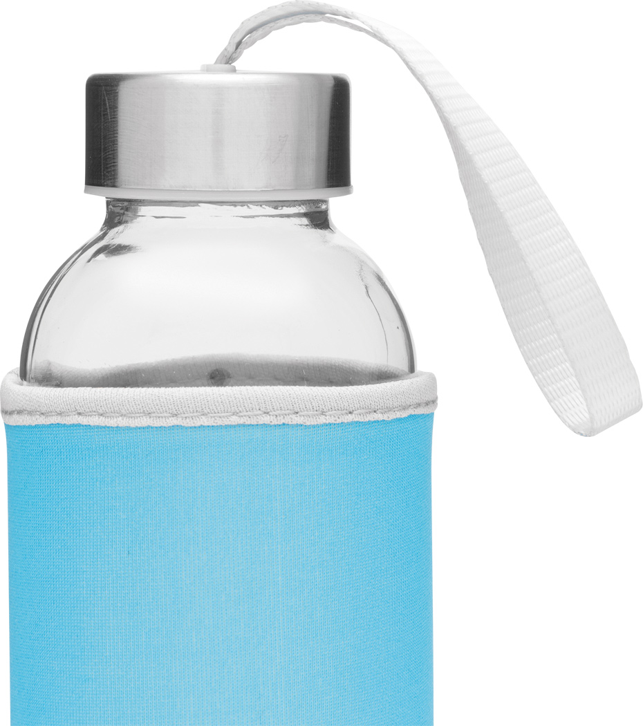 Glas-Trinkflasche TAKE WELL 450 ml mit Schutzhülle, bedruckbar