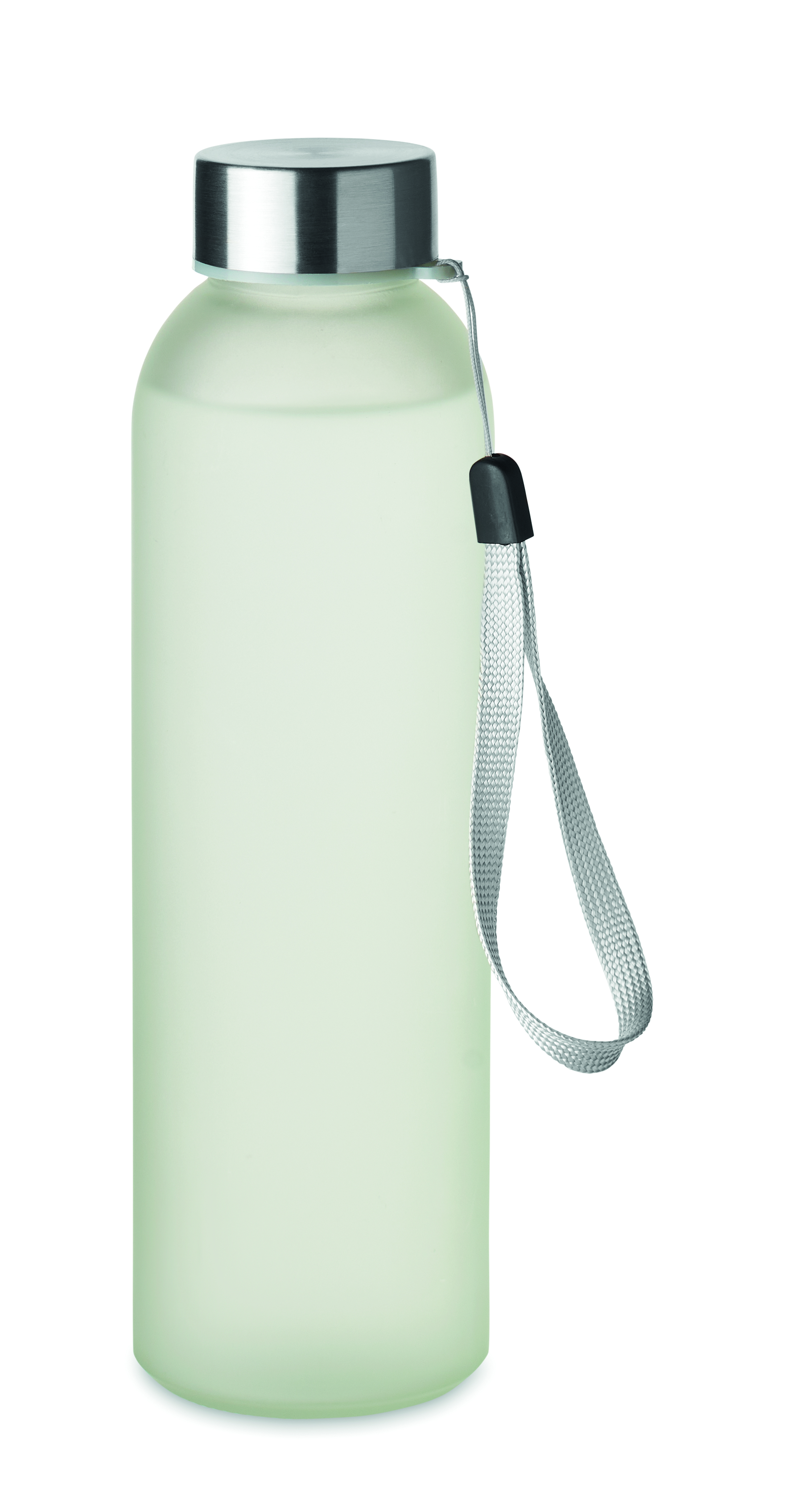 Glasflasche 500ml OLMA – Kalk-Natron-Glas, Edelstahldeckel, bedruckbar