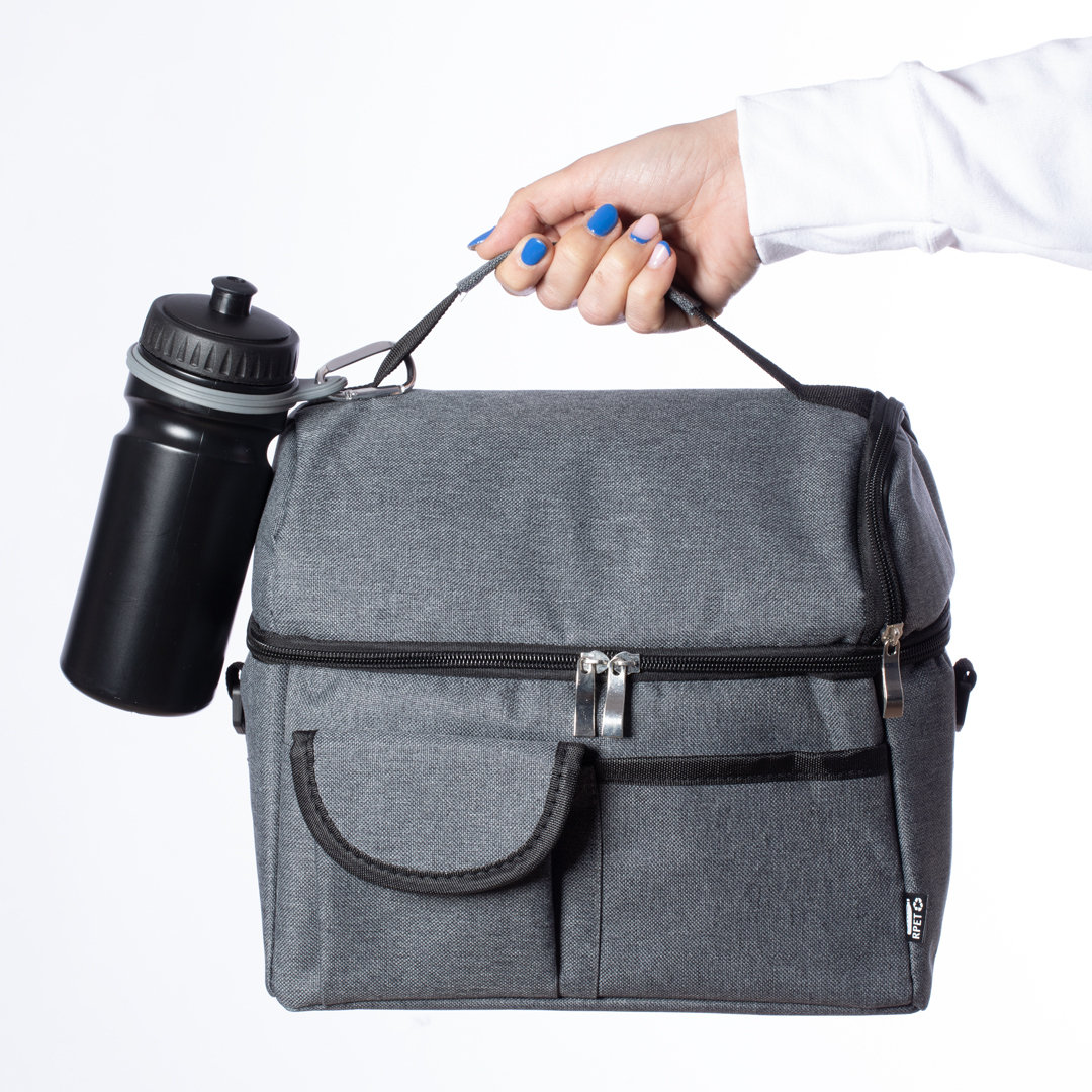 Flaschenhalter Gotan aus Silikon mit Aluminiumkarabiner, bedruckbar