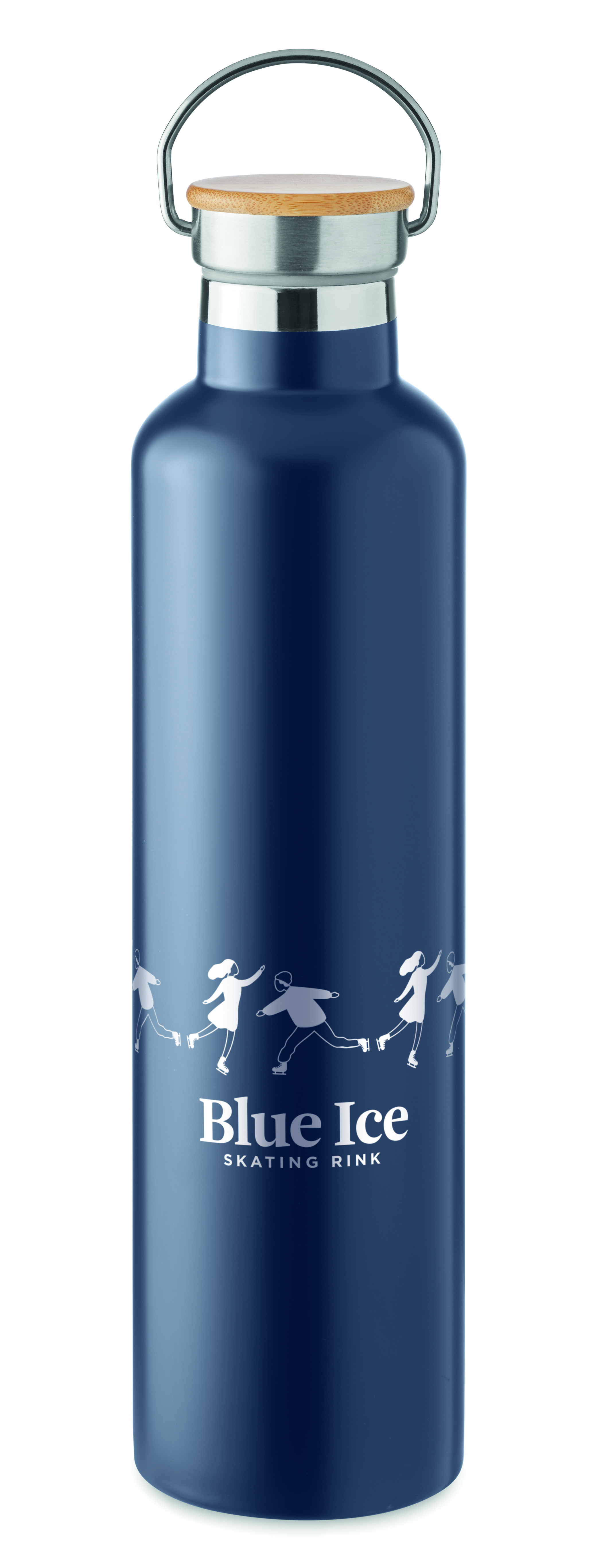 Isolierflasche 1000 ml HELSINKI LARGE – Edelstahl mit Bambusdeckel