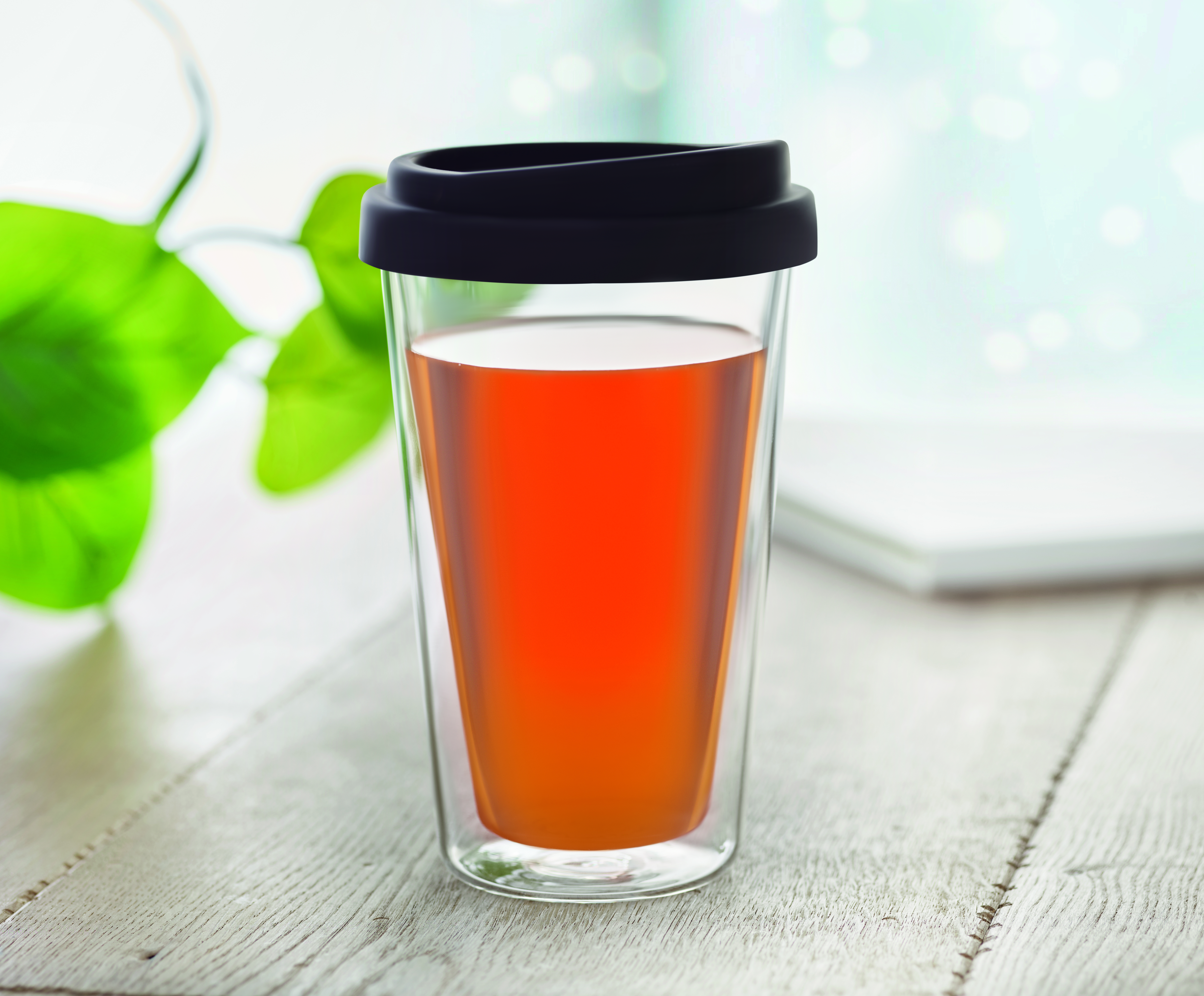 Borosilikat Trinkglas 350 ml doppelwandig – bedruckbar, Werbeartikel