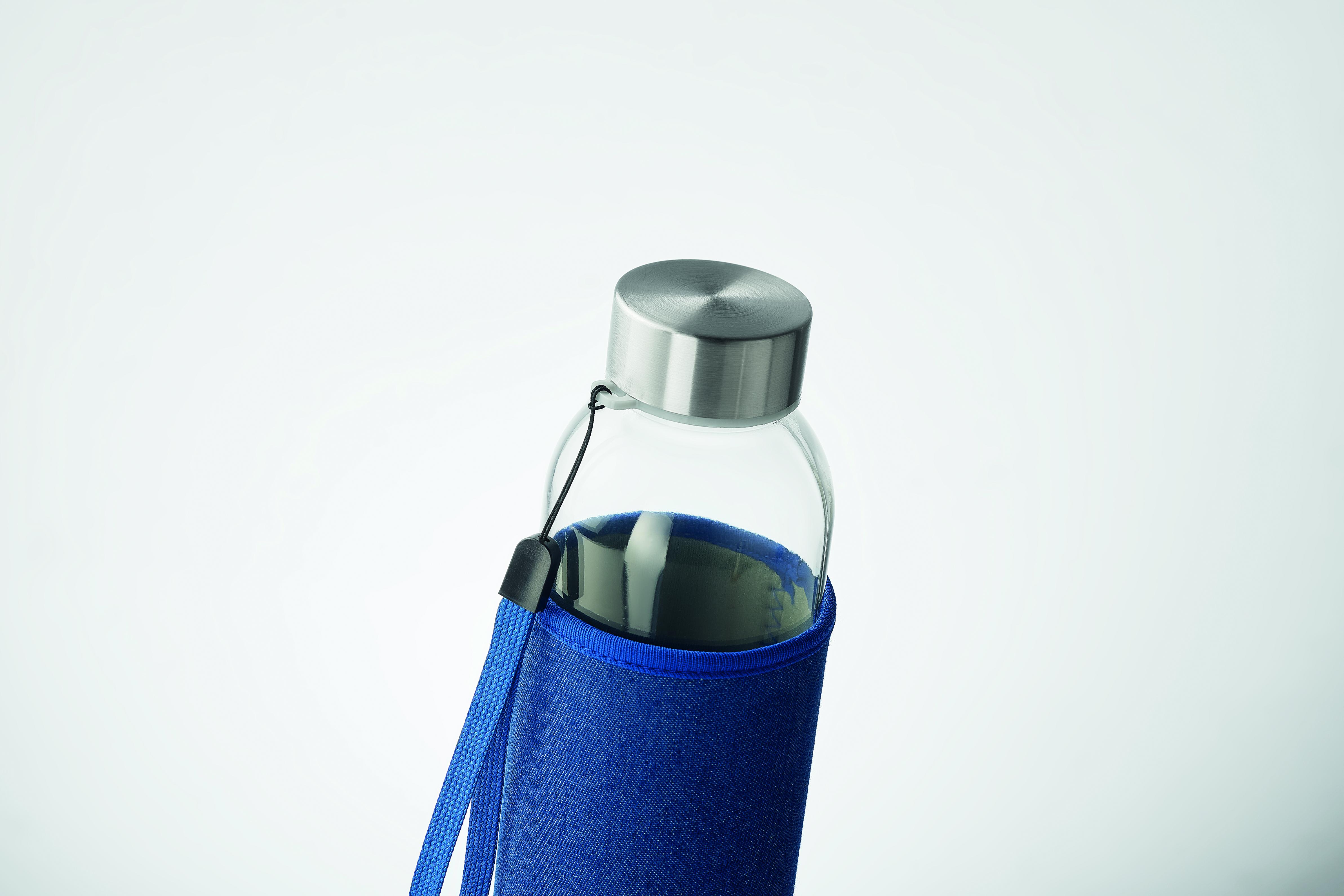 Glas-Trinkflasche 500 ml UTAH DENIM mit Neoprenhülle, bedruckbar