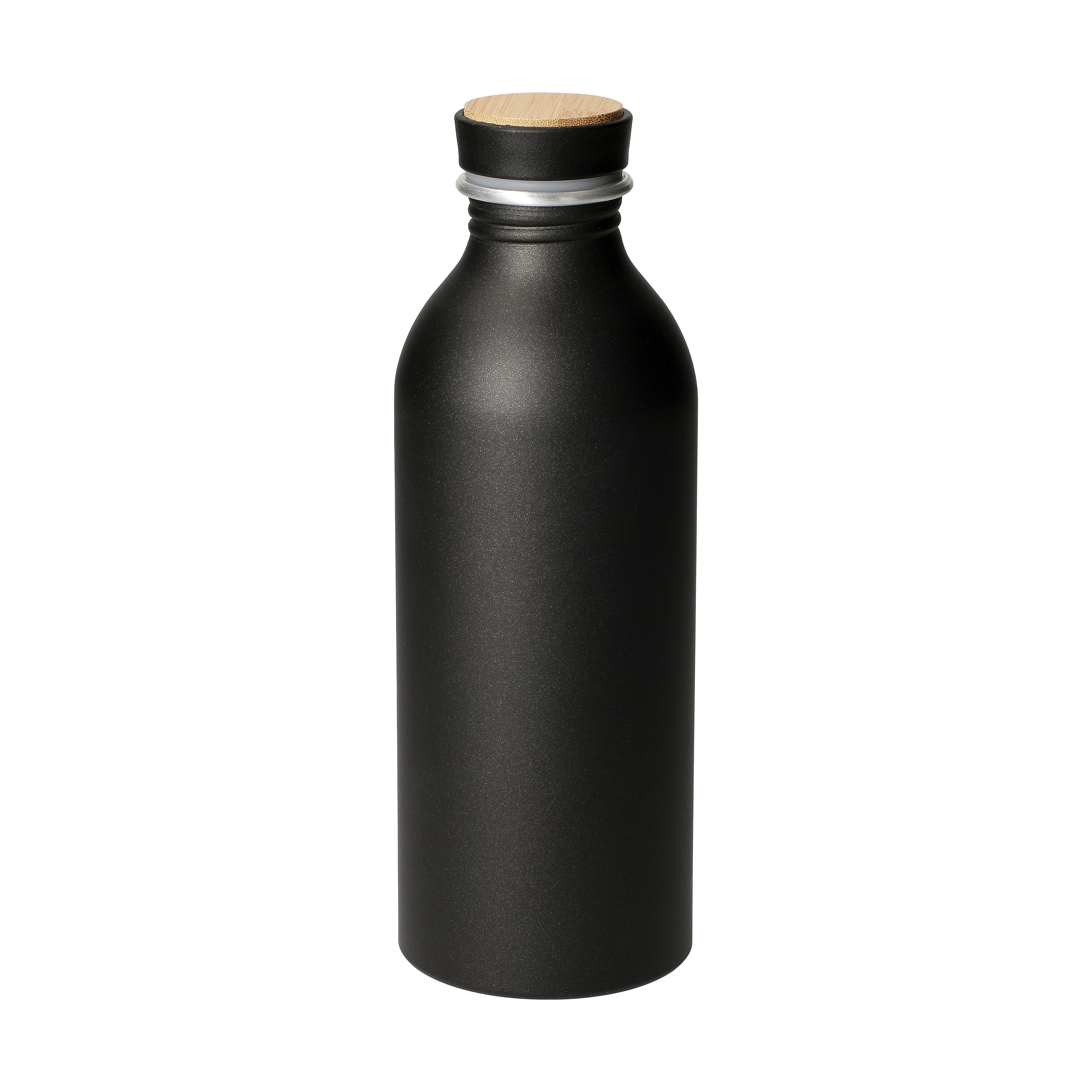 Aluminiumflasche "Breeze" 650 ml mit Bambus-Deckel, bedruckbar