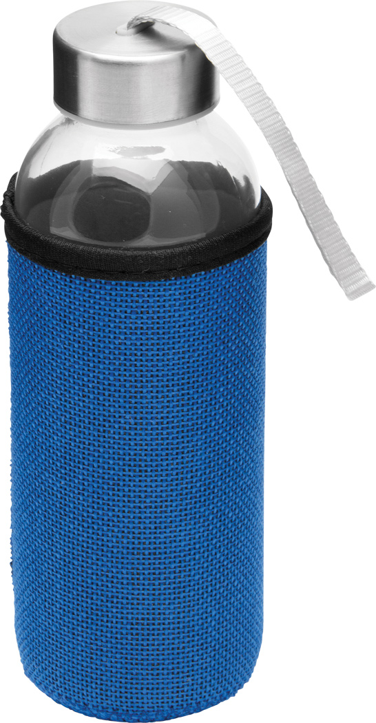 Glas-Trinkflasche TAKE JUTY 450 ml mit Jute-Hülle & Edelstahldeckel