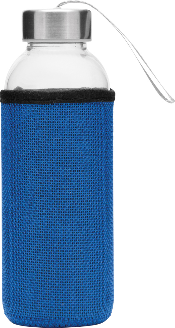 Glas-Trinkflasche TAKE JUTY 450 ml mit Jute-Hülle & Edelstahldeckel