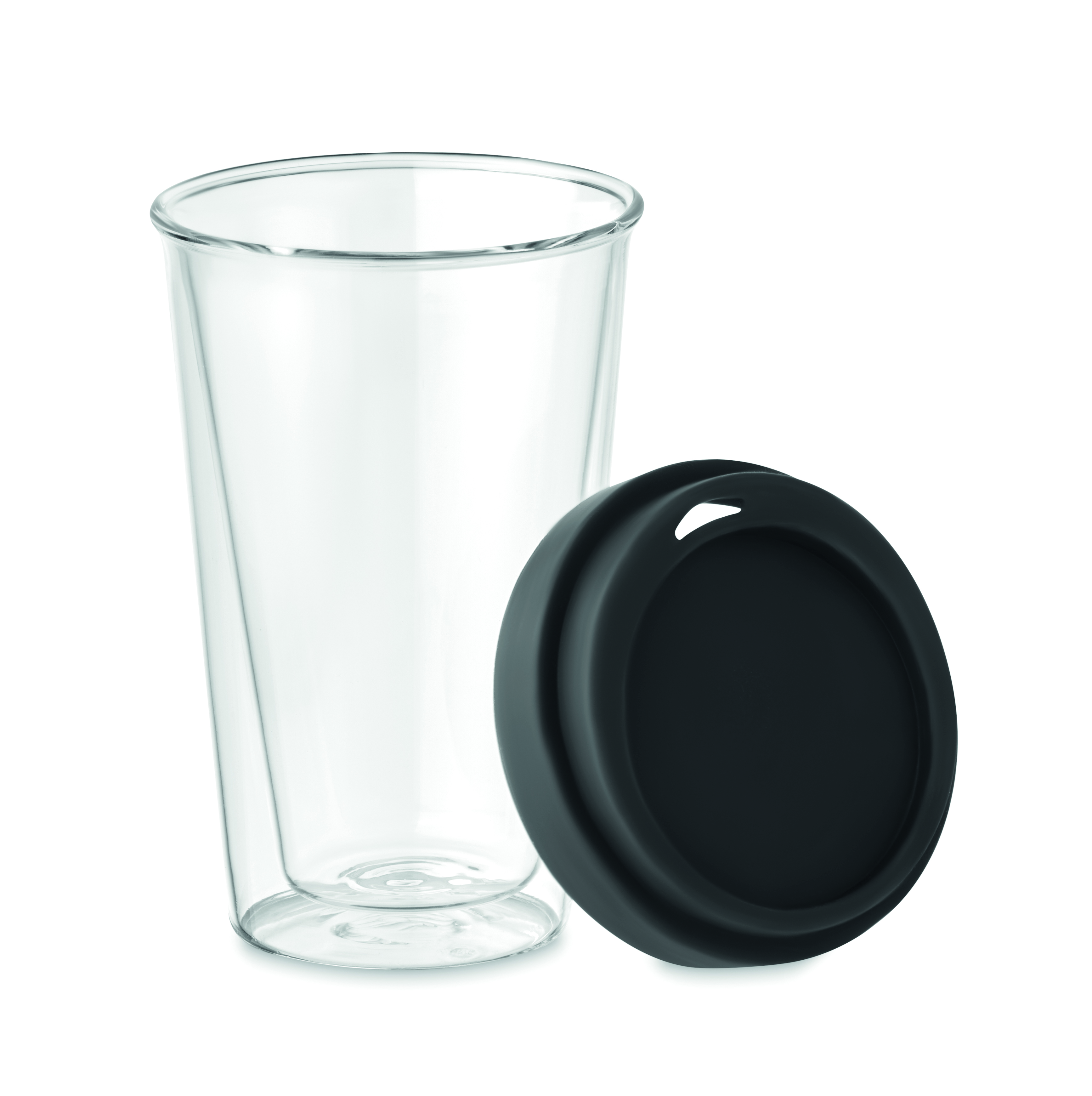 Borosilikat Trinkglas 350 ml doppelwandig – bedruckbar, Werbeartikel