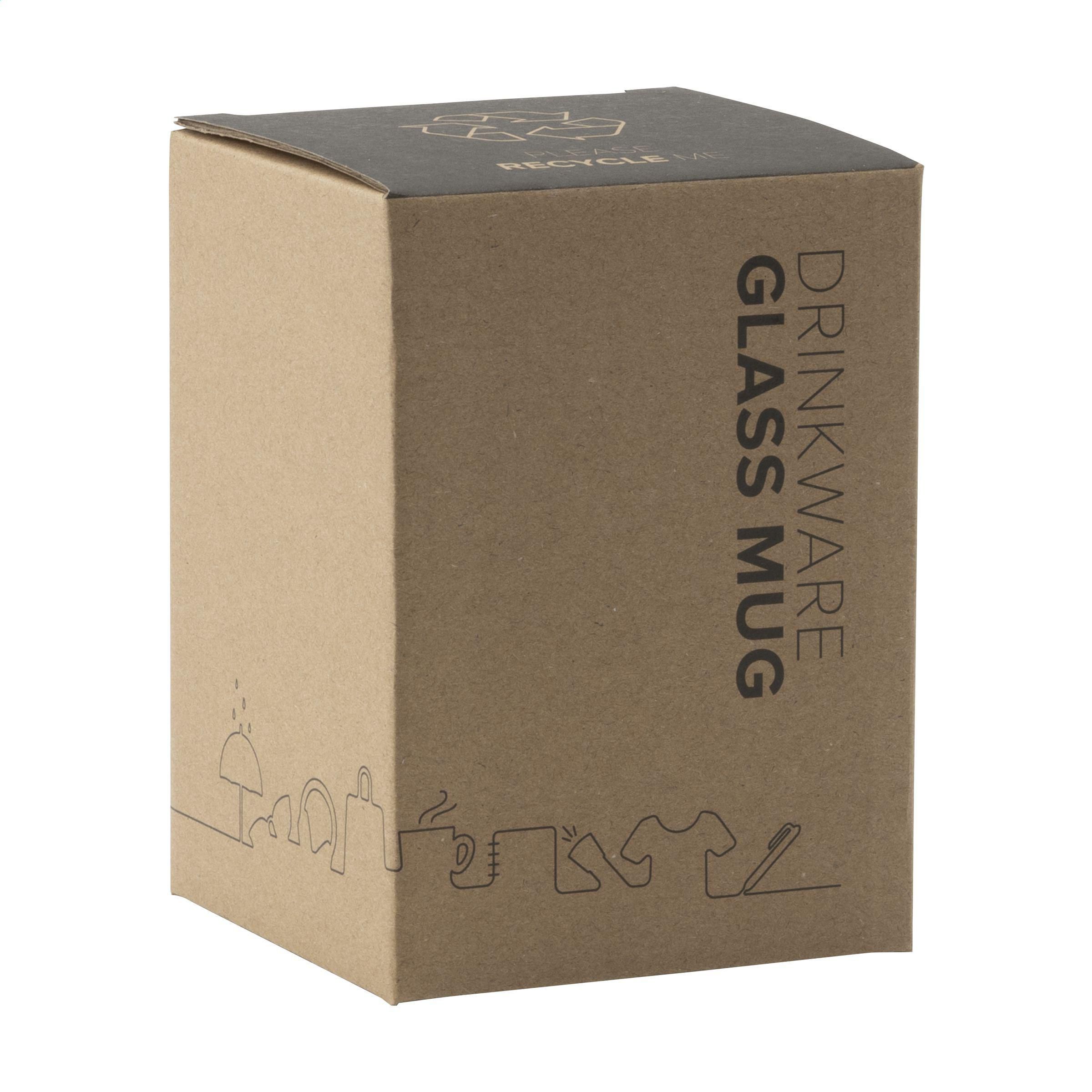 Doppelwandiges Borosilikatglas Alba 350 ml mit Bambusdeckel